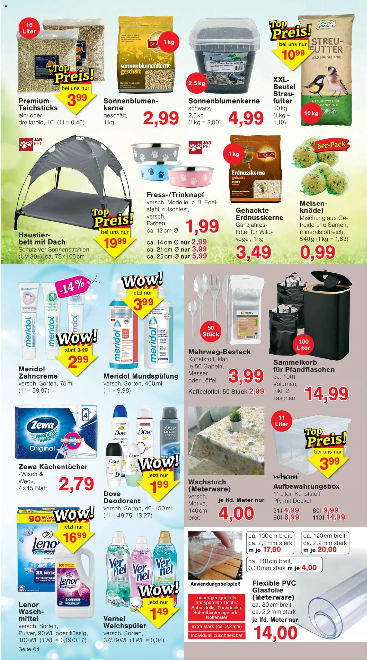 Wiglo Wunderland Prospekt – gültig ab 20.07.2026 | Seite: 4 | Produkte: Lenor, Zewa, Deodorant, Weichspüler