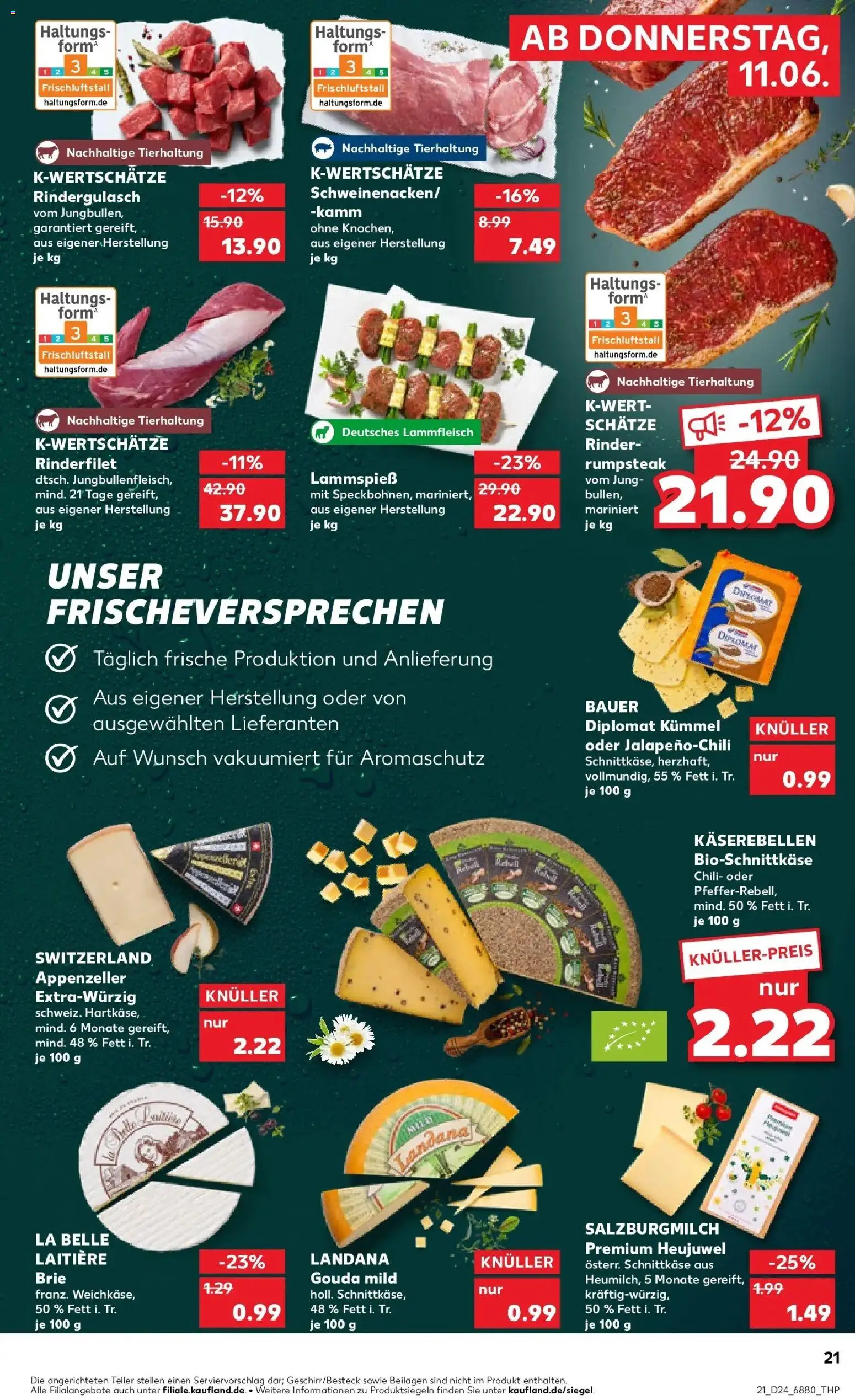Kaufland Prospekt Neunkirchen – gültig ab 08.06.2026 | Seite: 30 | Produkte: Rumpsteak, Rindergulasch, Rinderfilet, Gouda