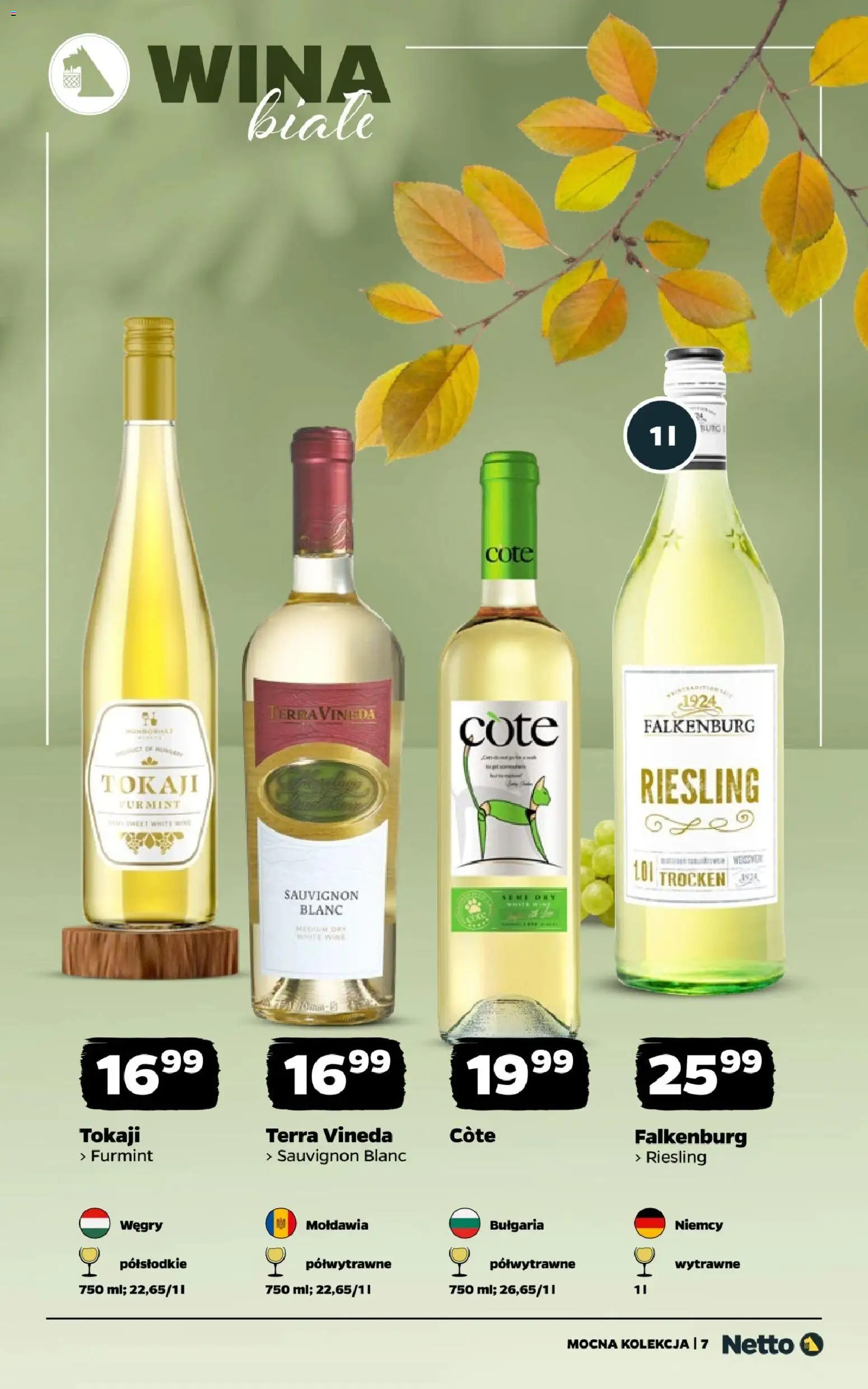 Netto gazetka - Wina od 28.09.2026 | Strona: 7 | Produkty: Riesling, Wina białe, Sauvignon Blanc