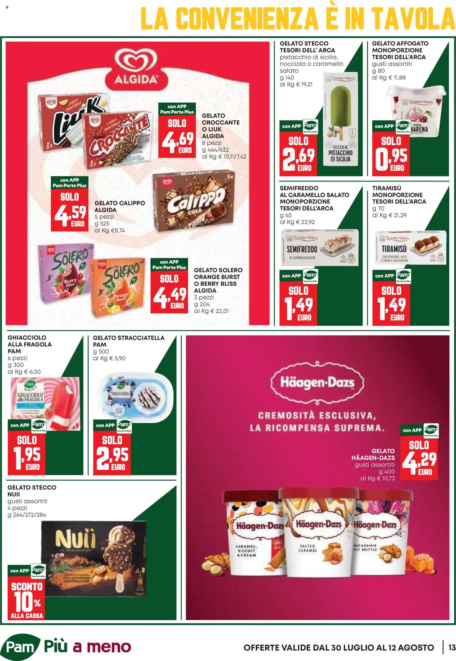 Volantino PAM del 30/07/2026 | Pagina: 13 | Prodotti: Gelato, Stracciatella