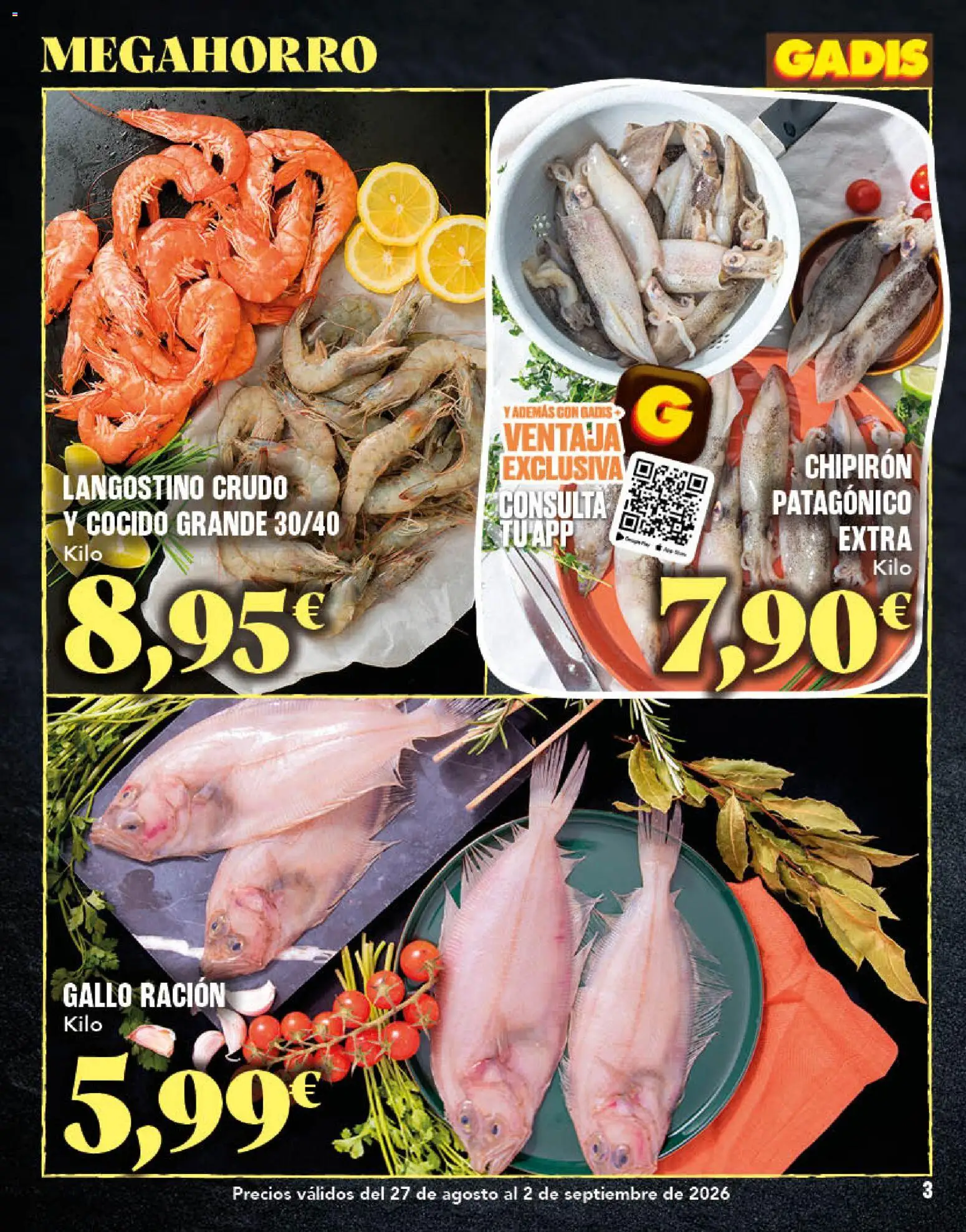 Gadis folleto │ válido desde el 27/08/2026 | Página: 3 | Productos: Langostino