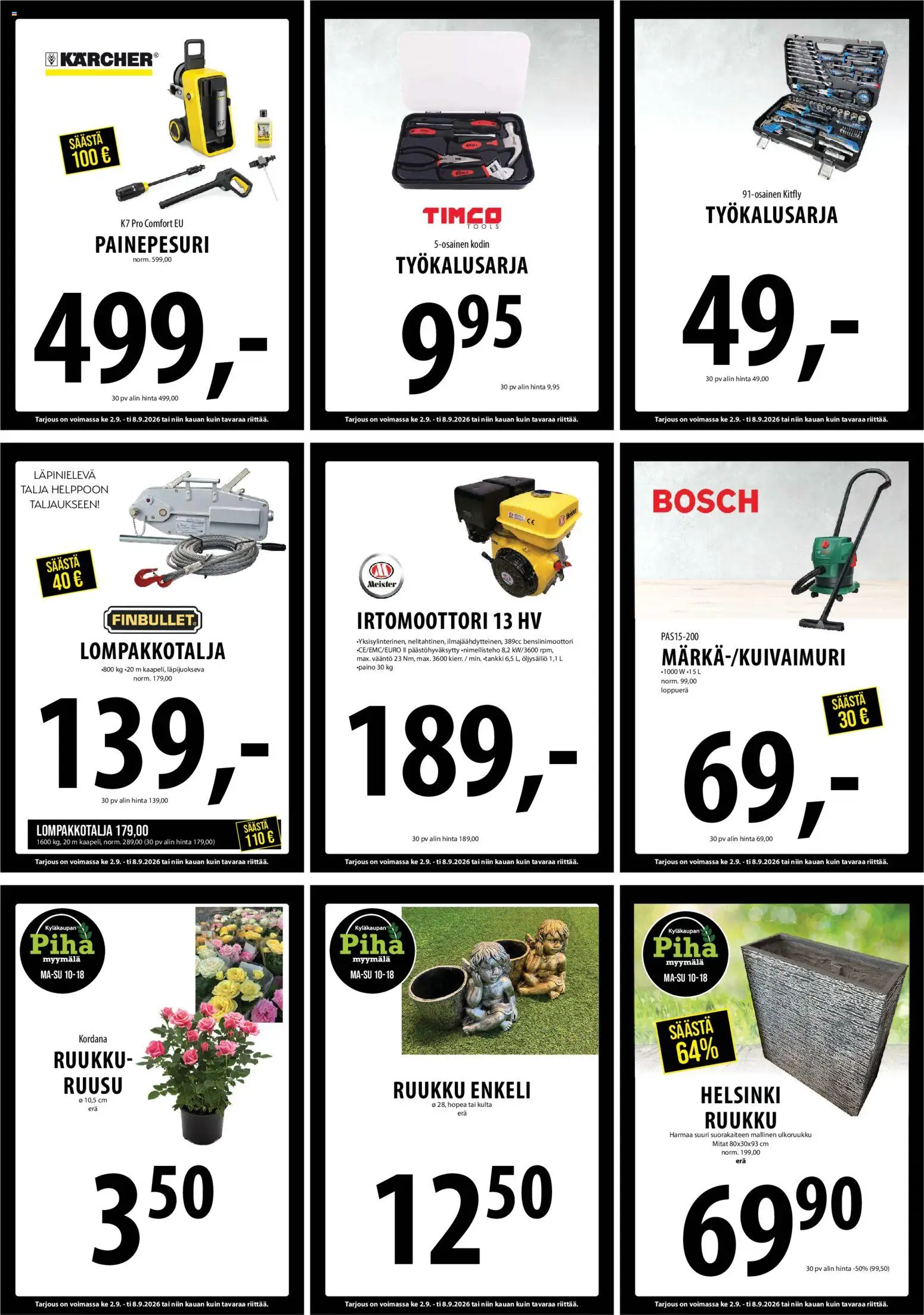 Tuuri tarjoukset – voimassa 02/09/2026 alkaen | Sivu: 23 | Tuotteet: Painepesuri