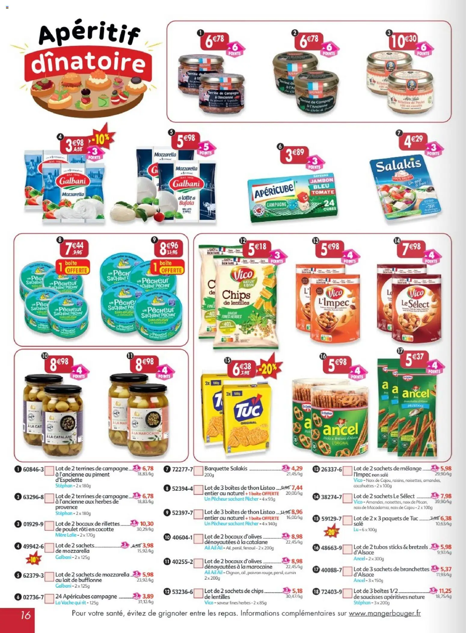 {H1} | Page: 16 | Produits: Noix de cajou, Fenouil, Piment, Chips