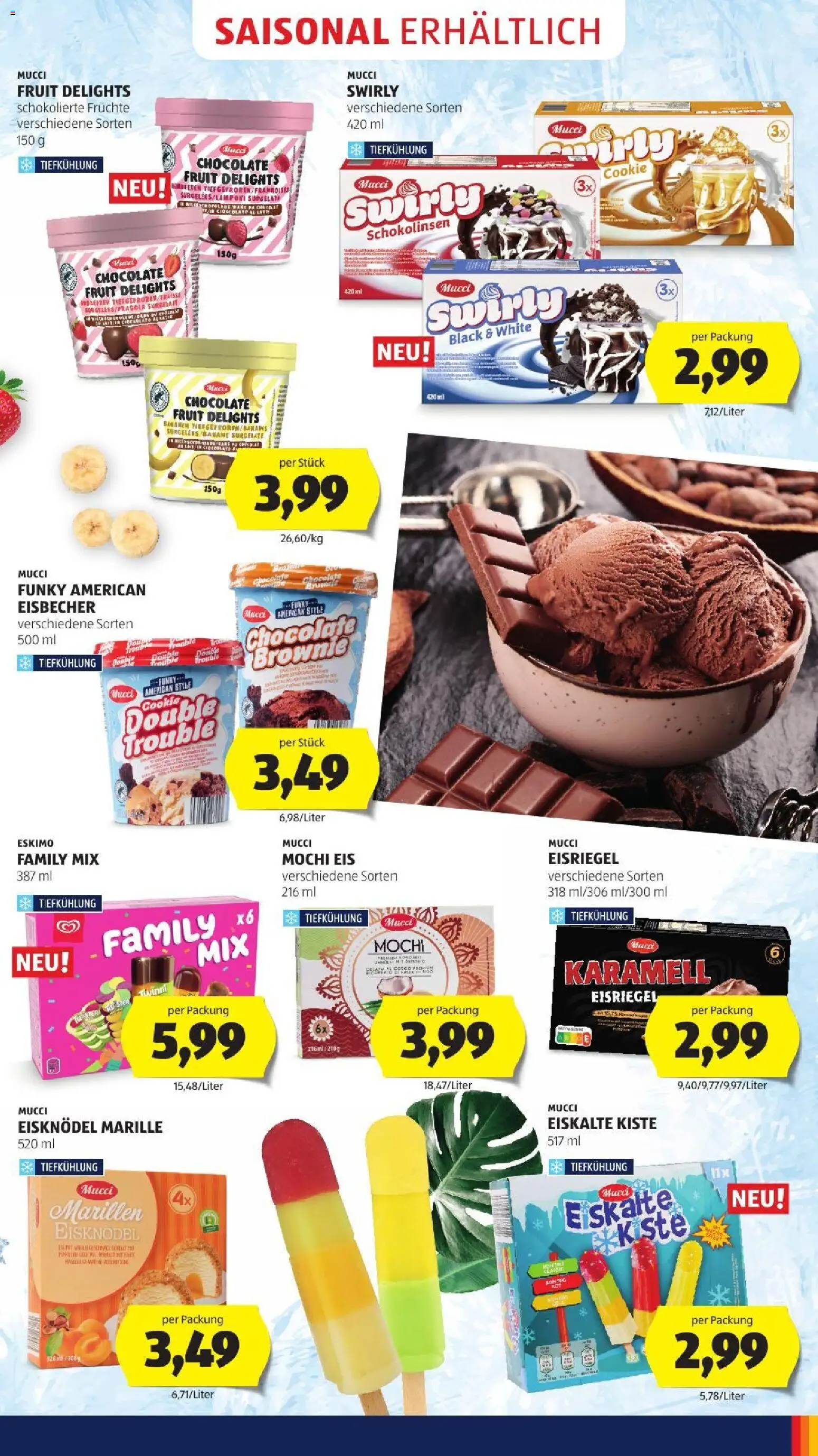 Hofer Flugblatt gültig ab 31.07.2026 | Seite: 9 | Produkte: Eis, Bananen