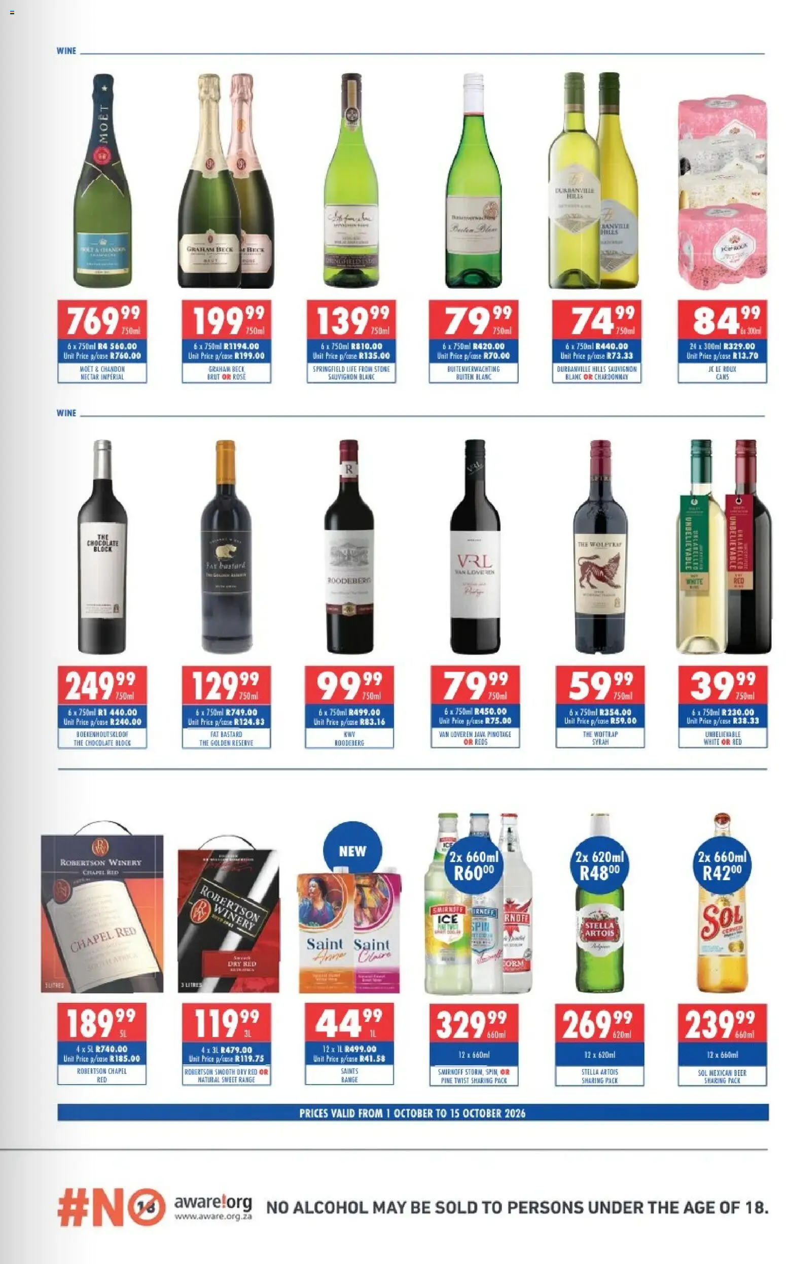 New Ultra Liquors catalogue – valid from 01/10/2026 | Page: 4 | Products: Alcohol, Chocolate, Wine, Beer