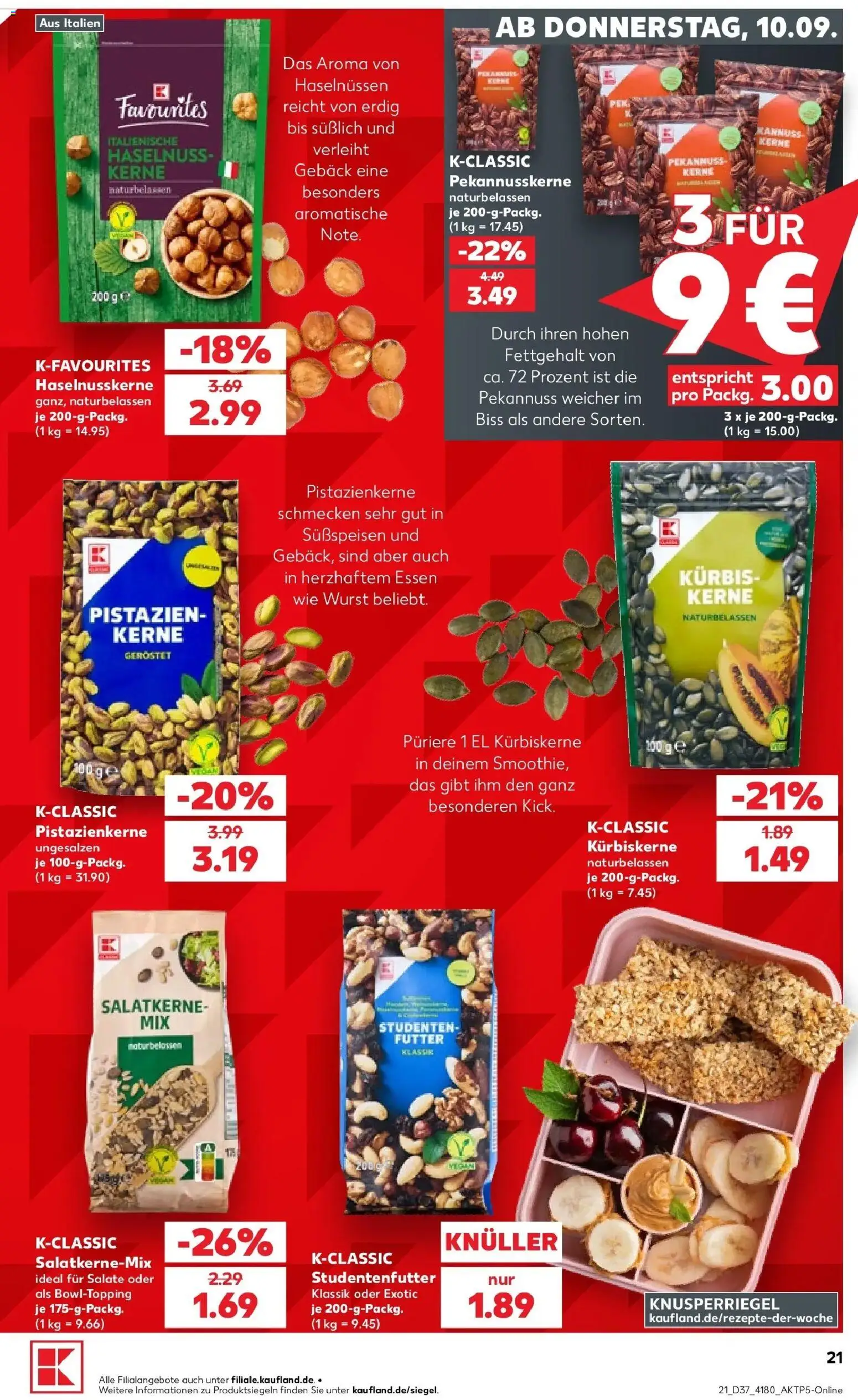 Kaufland Prospekt Dresden – gültig ab 10.09.2026 | Seite: 29 | Produkte: Pistazien, Wurst, Kürbis