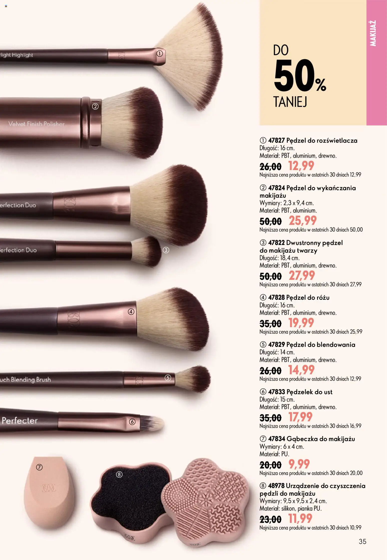 Oriflame Katalog 10 2026 od 08.07.2026 | Strona: 35 | Produkty: Pędzel, Makijaż, Finish