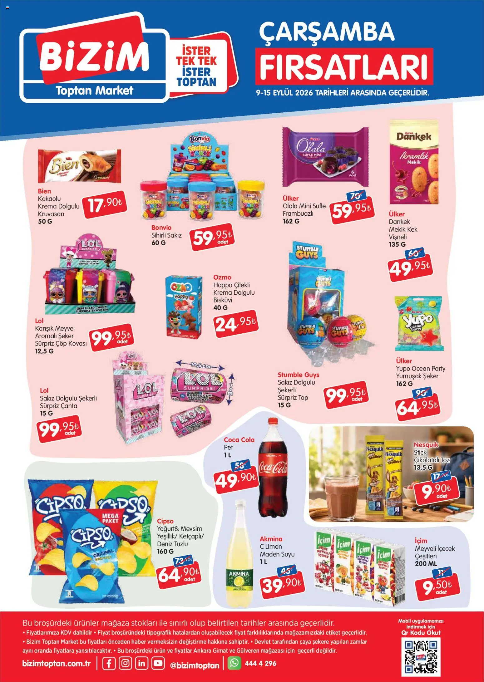 Bizim Toptan Katalog - 09 Eylül 2026 tarihinden itibaren geçerlidir | Sayfa: 2 | Ürünler: Şeker, Çanta, Limon, Bisküvi