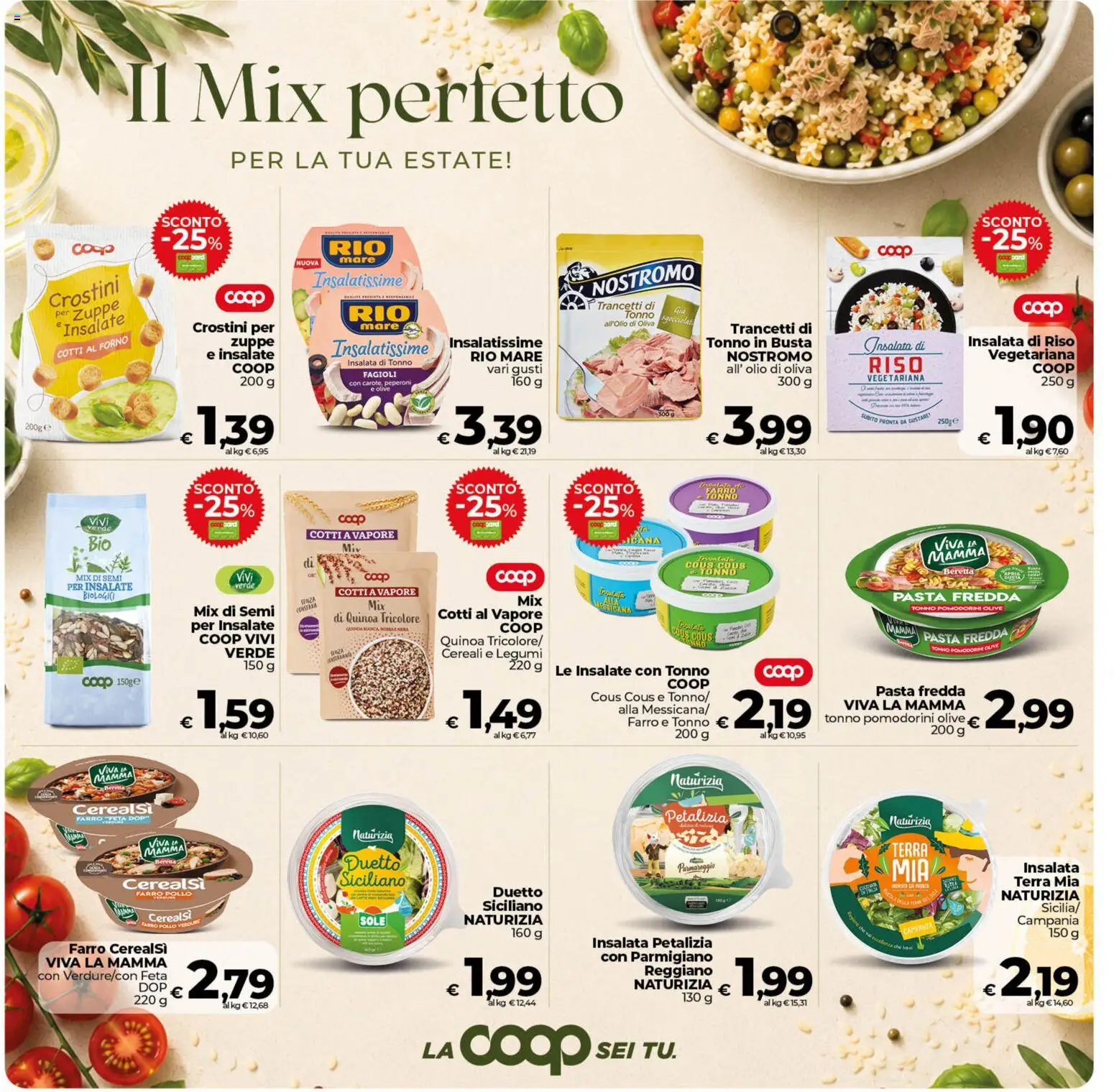Volantino COOP del 30/07/2026 | Pagina: 10 | Prodotti: Tonno, Feta, Quinoa, Olio di Oliva
