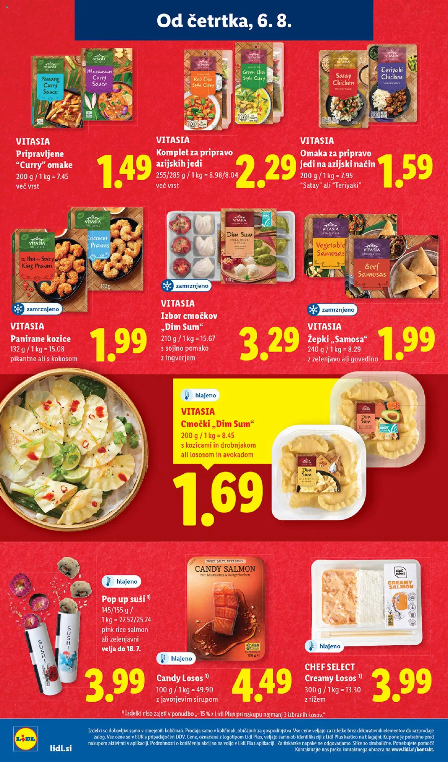 Novi Lidl katalog ponudbe – veljaven od 06.08.2026 | Stran: 26 | Izdelki: Kozice, Losos, Suši, Omaka