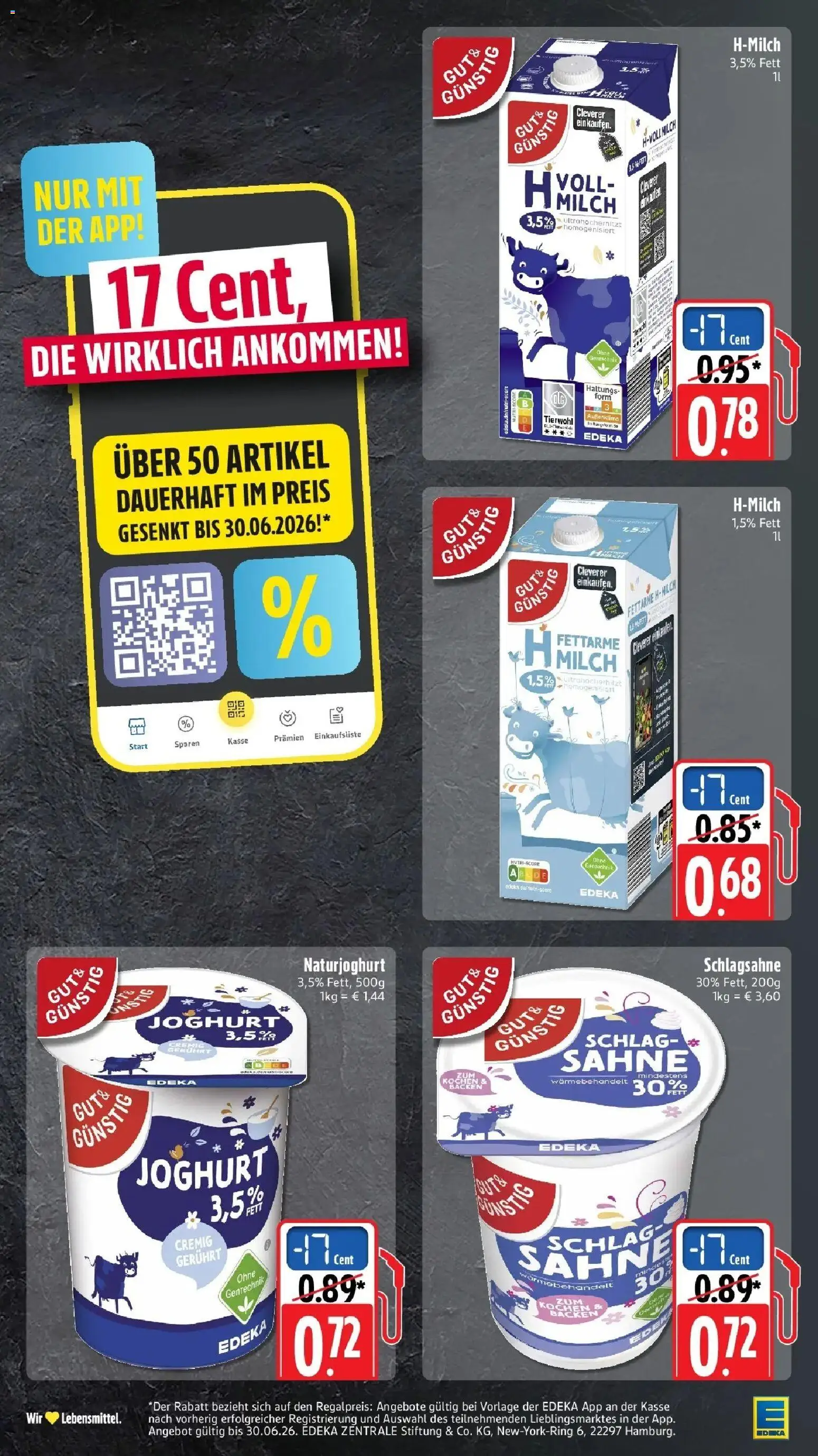 Edeka prospekt Möglingen – gültig ab 17.05.2026 | Seite: 3 | Produkte: Schlagsahne, Milch, Joghurt, Sahne