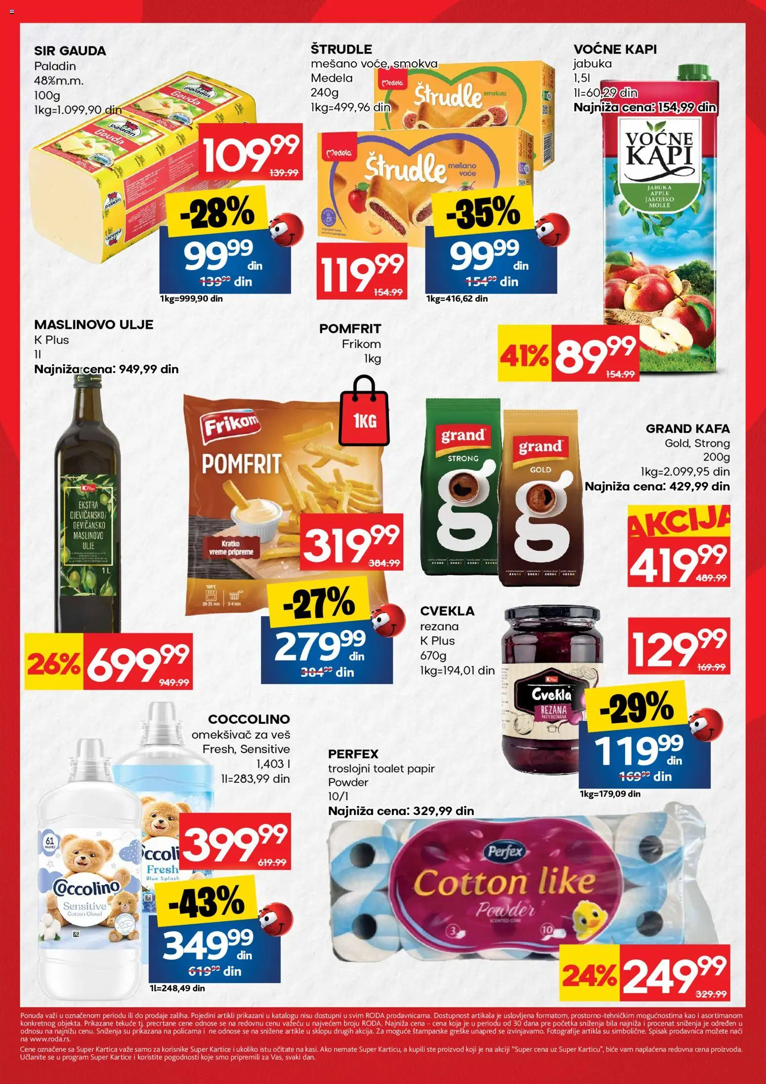 Roda katalog - važi od 08.10.2026 | Strana: 2 | Proizvode: Voće, Cvekla, Ulje, Maslinovo ulje
