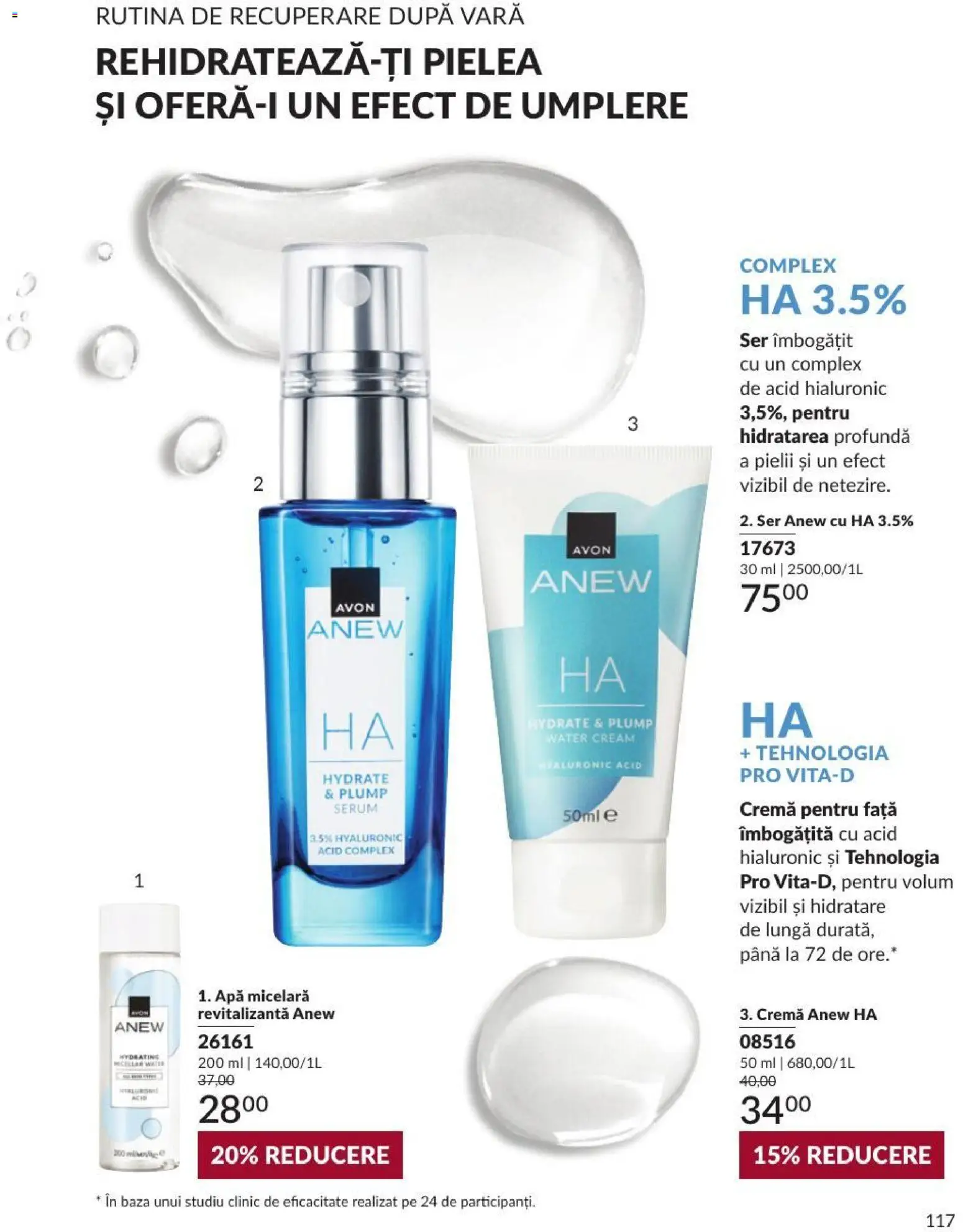 Noul catalog Avon – valabil de la 01.09.2026 | Pagină: 117 | Produse: Serum, Cremă, Cremă pentru față, Apă