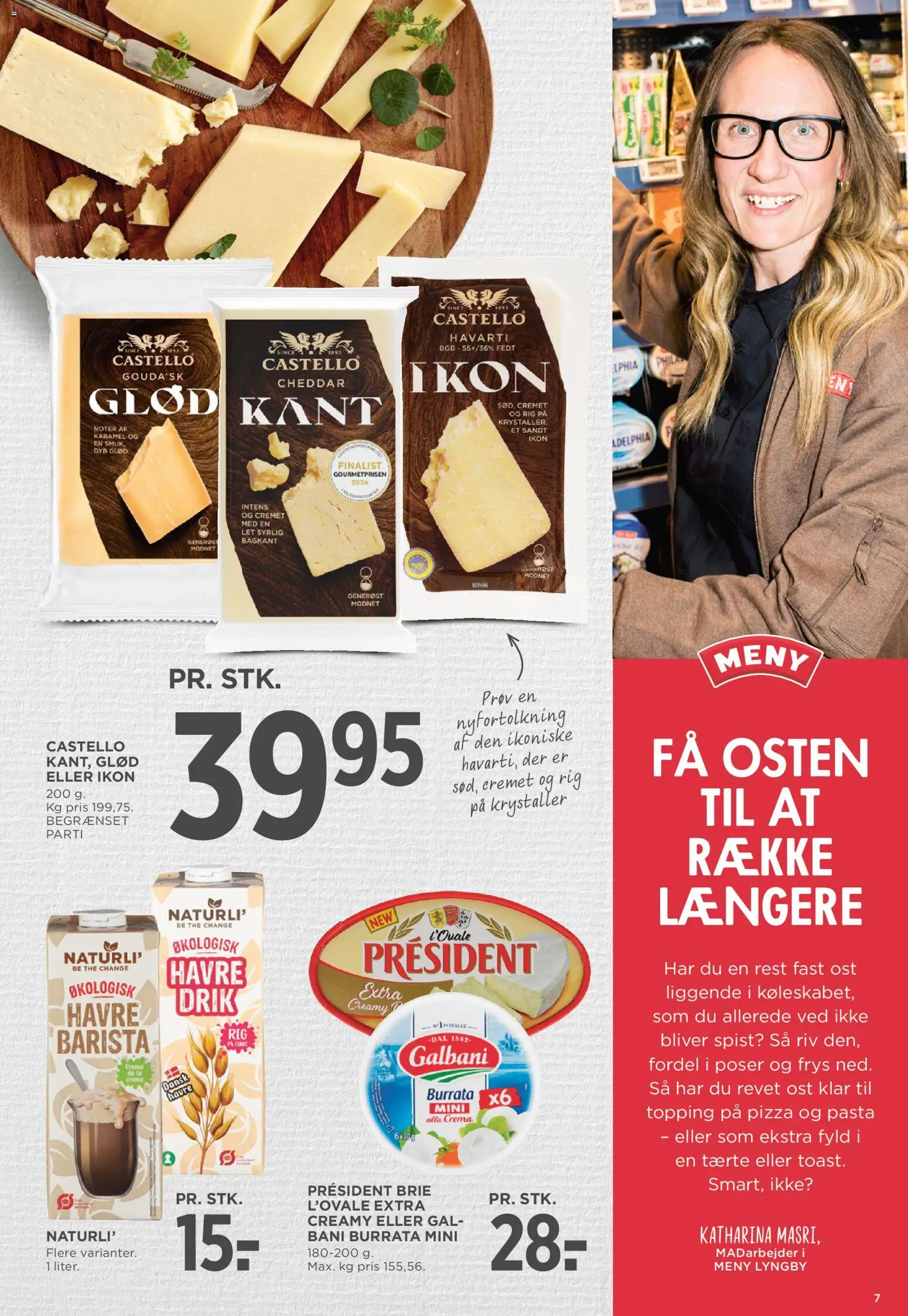 Meny tilbudsavis – gyldig fra 21/08/2026 | Side: 9 | Produkter: Cheddar, Pasta, Burrata, Søm