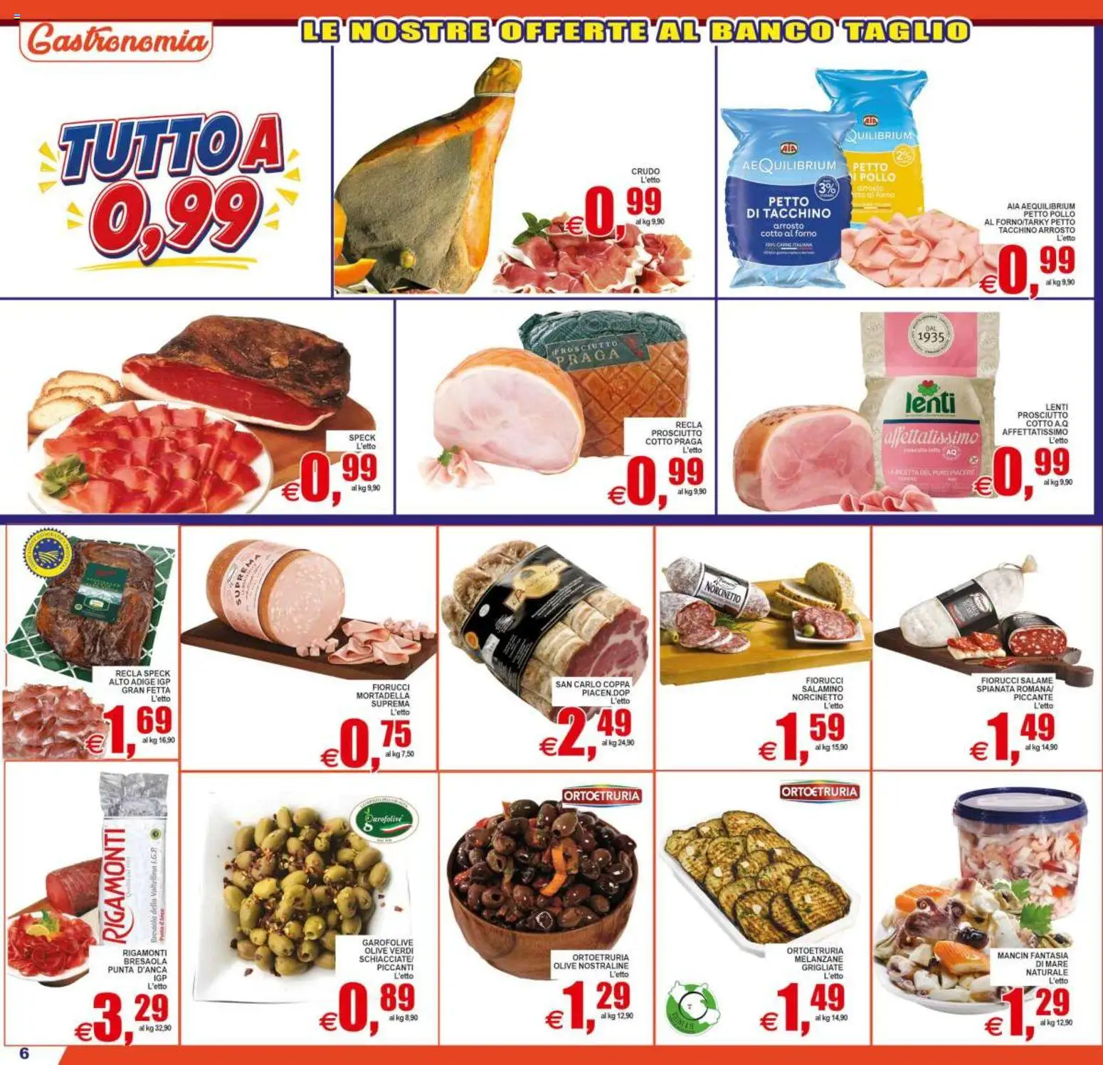 Volantino Pewex del 31/07/2026 | Pagina: 6 | Prodotti: Speck, Bresaola, Tacchino, Olive