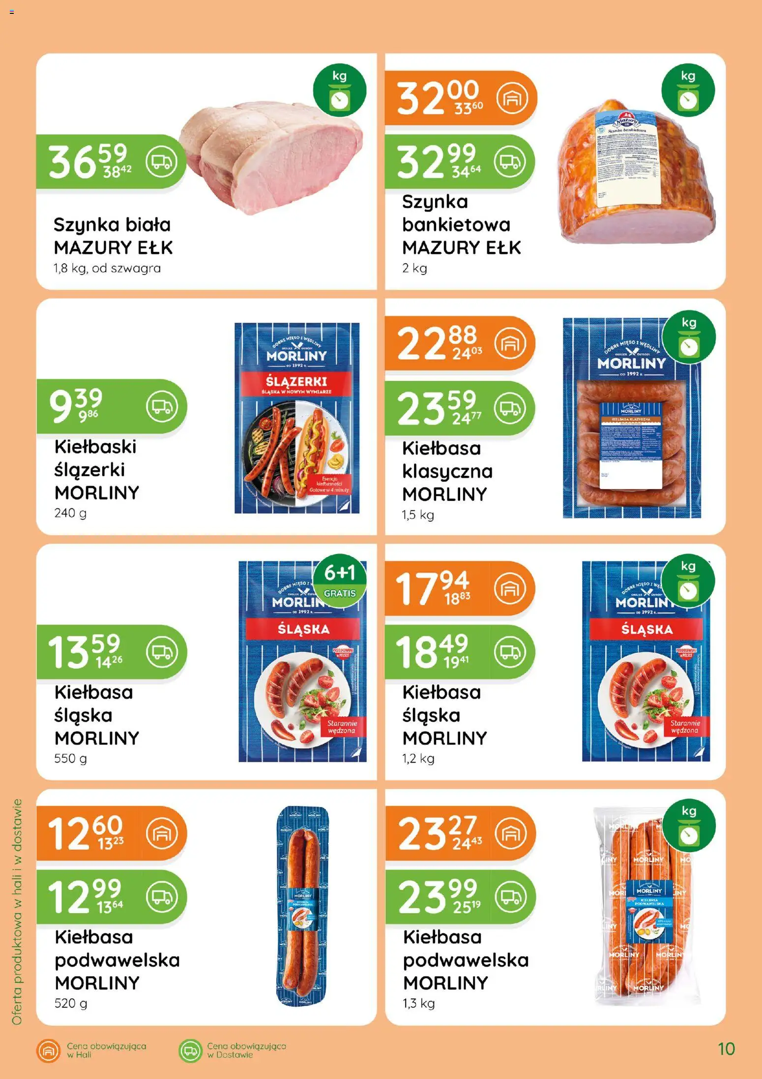 Eurocash gazetka - Katalog Wędlin od 01.10.2026 | Strona: 10 | Produkty: Kiełbasa, Mięso, Kiełbaski, Wędliny