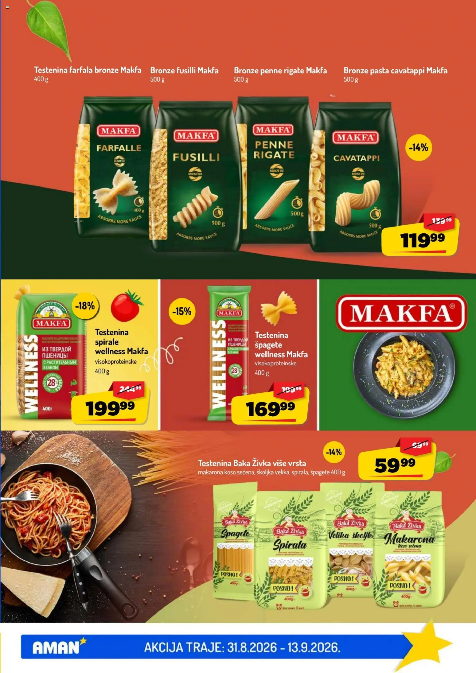 Aman katalog - važi od 31.08.2026 | Strana: 19 | Proizvode: Testenina, Pasta