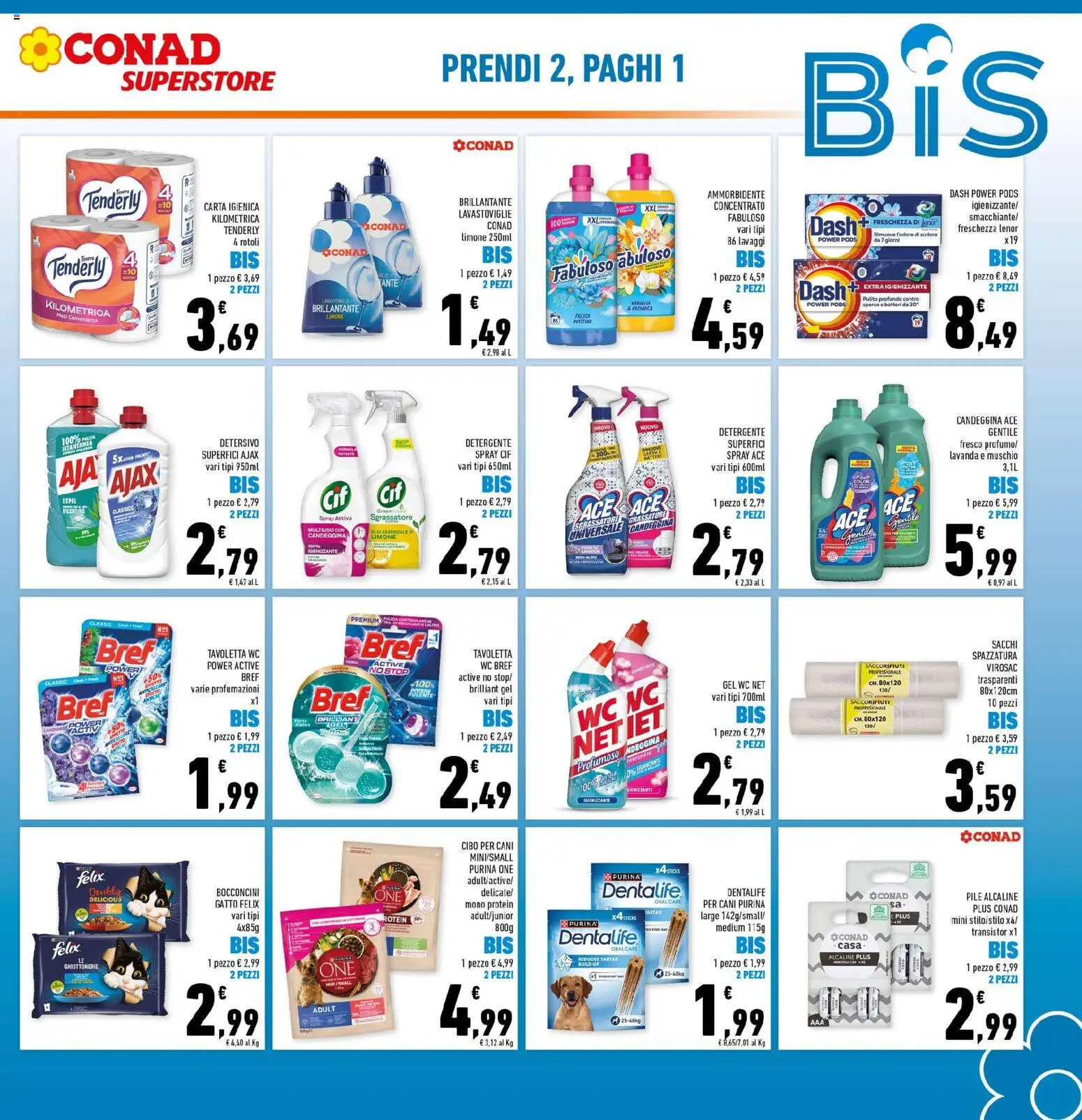 Volantino Conad del 07/10/2026 | Pagina: 5 | Prodotti: Tavoletta wc, Sgrassatore, Lavastoviglie, Cibo per cani