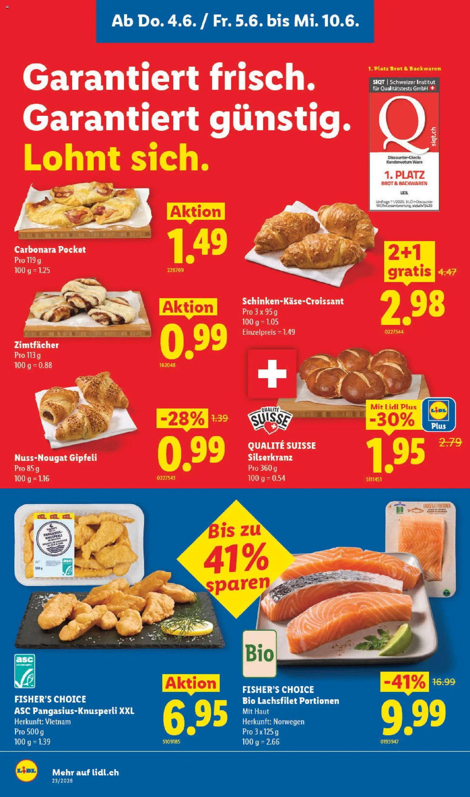 Lidl aktionen – gültig ab 04.06.2026 | Seite: 6 | Produkte: Gipfeli, Brot
