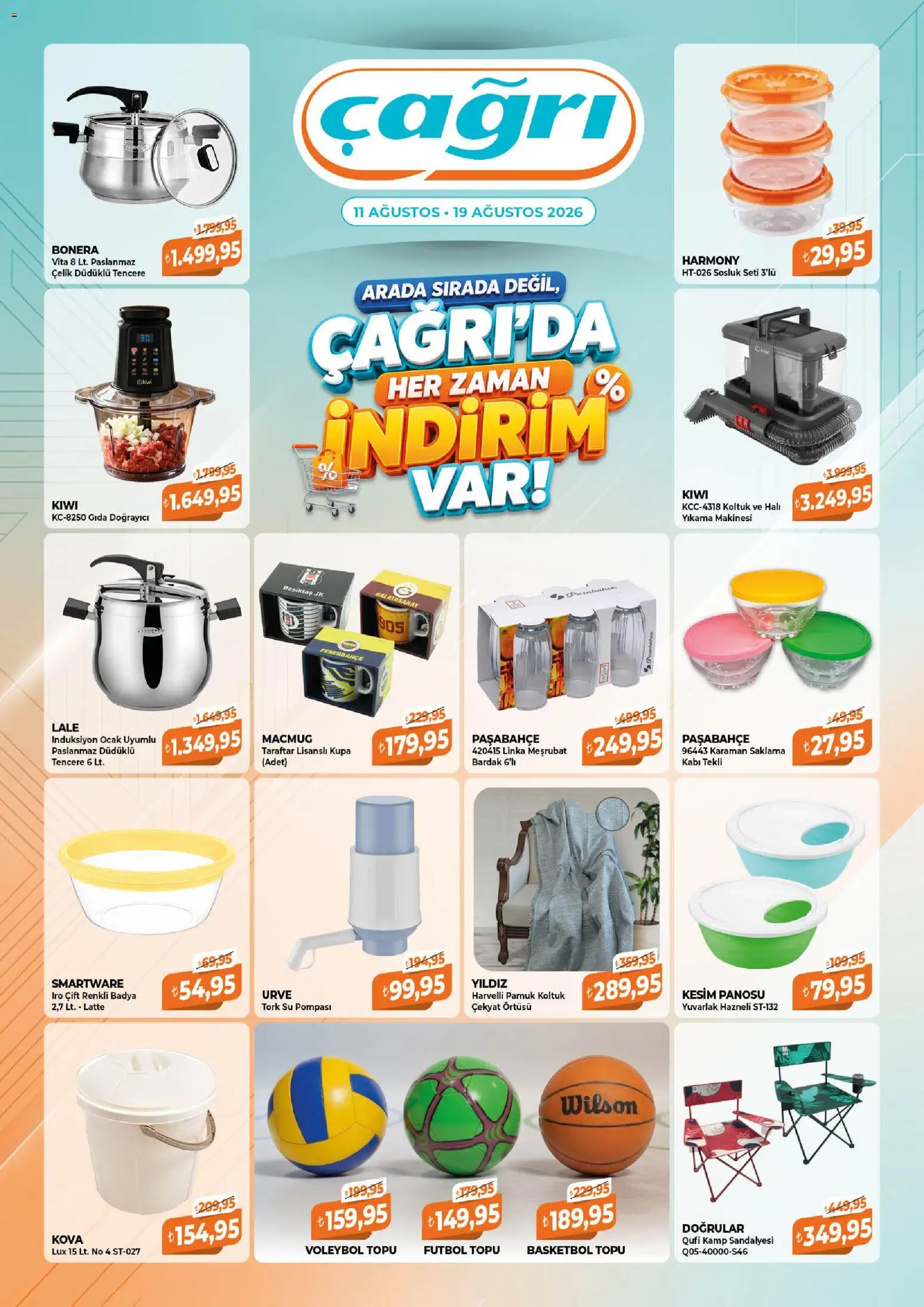 Çağrı Market Katalog - 11 Ağustos 2026 tarihinden itibaren geçerlidir | Sayfa: 8 | Ürünler: Koltuk, Halı, Su, Bardak