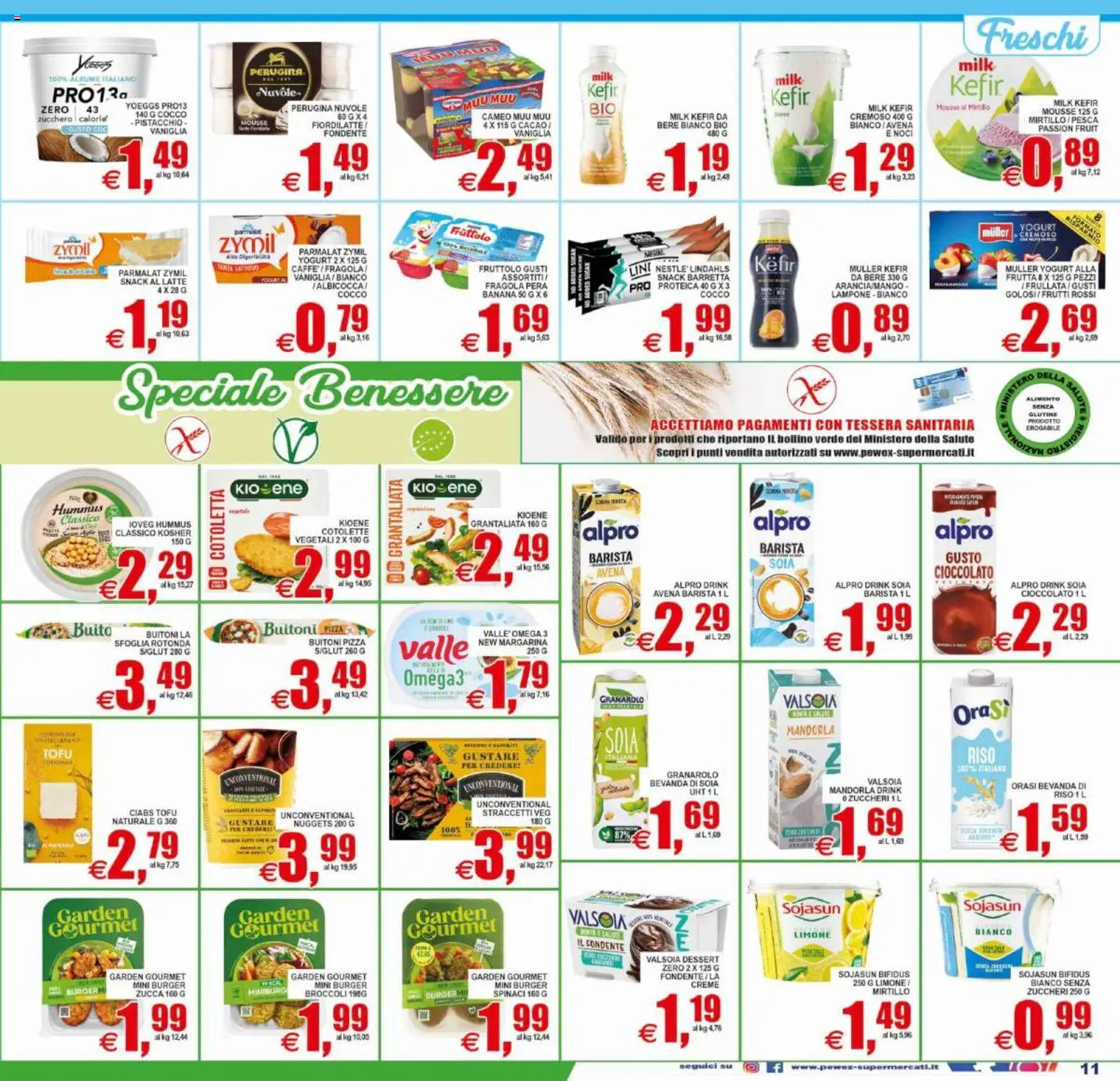 Volantino Pewex del 10/07/2026 | Pagina: 11 | Prodotti: Cioccolato, Riso, Frutta, Margarina