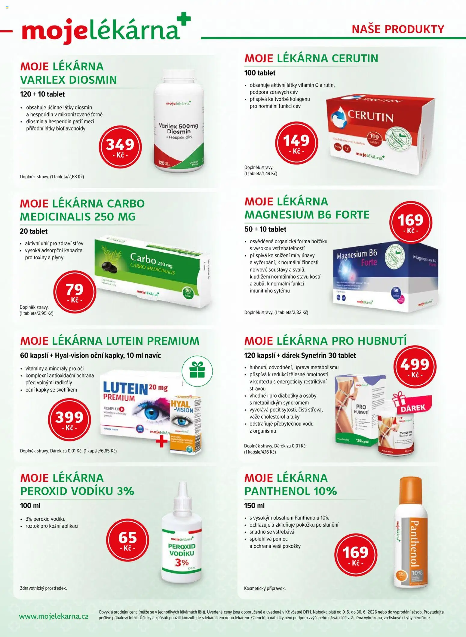 Moje lékárna leták od 09.05.2026 | Strana: 12 | Produkty: Vitamin c, Tablet, Minerály, Vitamíny