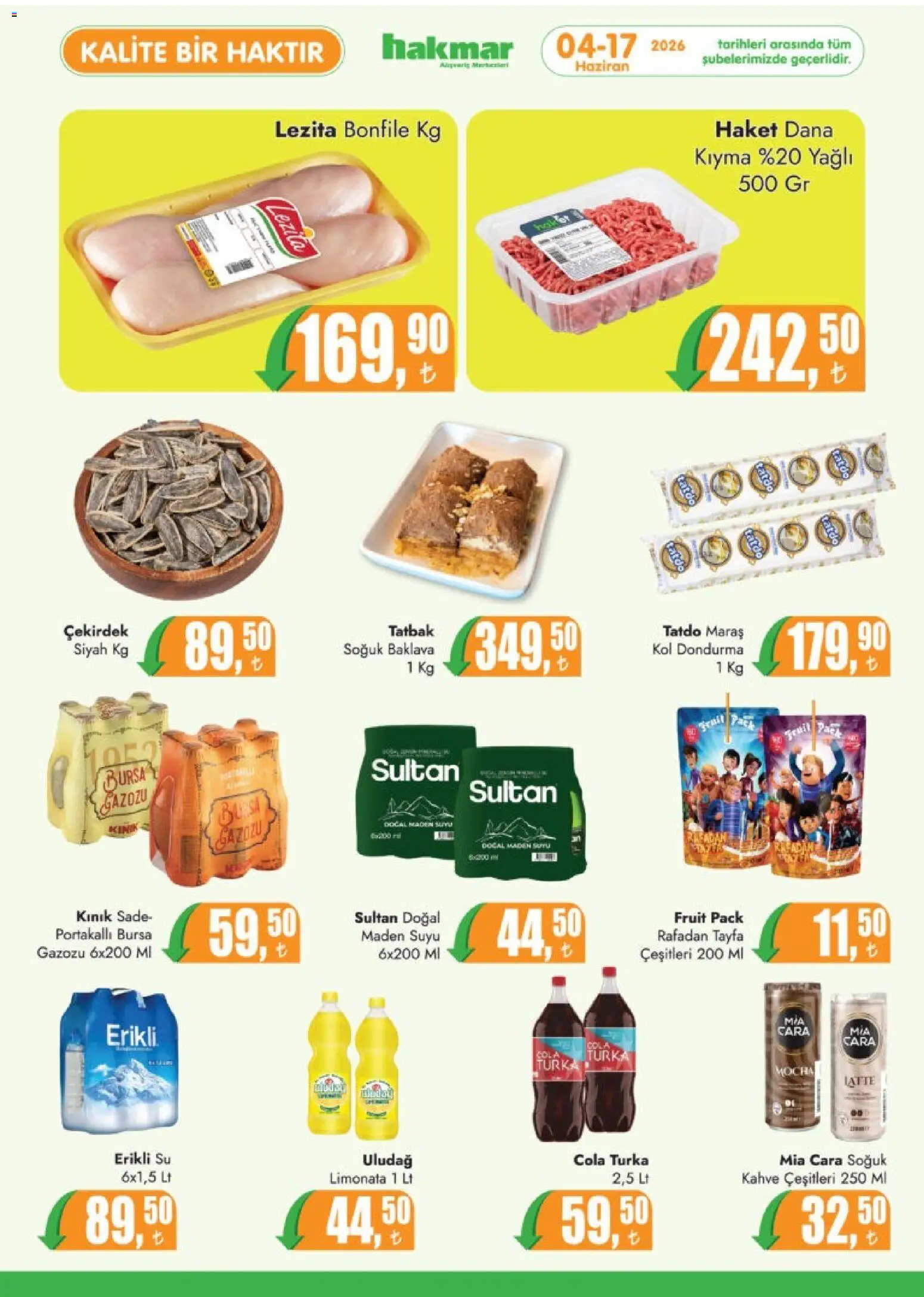 Hakmar Katalog - 04.06.2026 tarihinden itibaren geçerlidir | Sayfa: 4 | Ürünler: Limonata, Kahve, Dondurma, Maden suyu