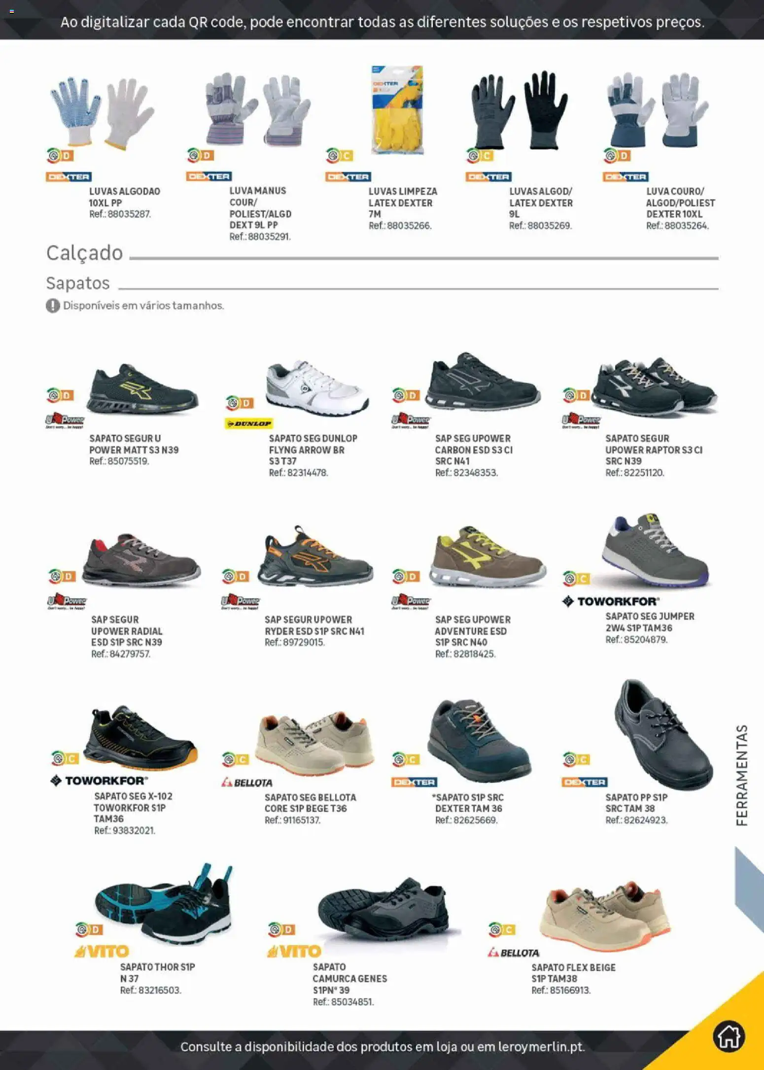 Leroy Merlin Catálogo Pro │ válido de 09.06.2026 | Página: 361 | Produtos: Luvas, Sapatos, Algodão, Ferramentas