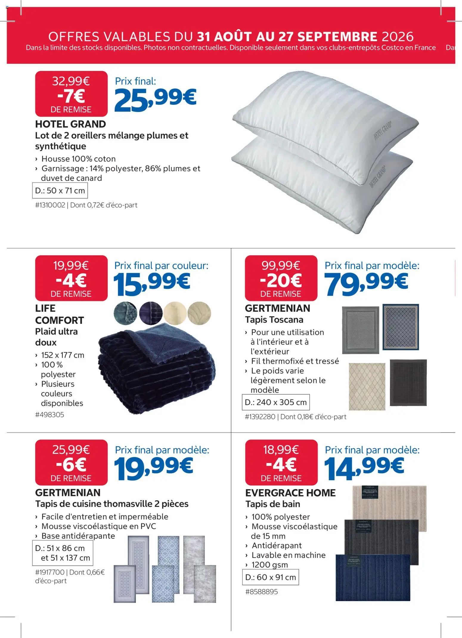 {H1} | Page: 4 | Produits: Coton, Mousse, Plaid, Tapis