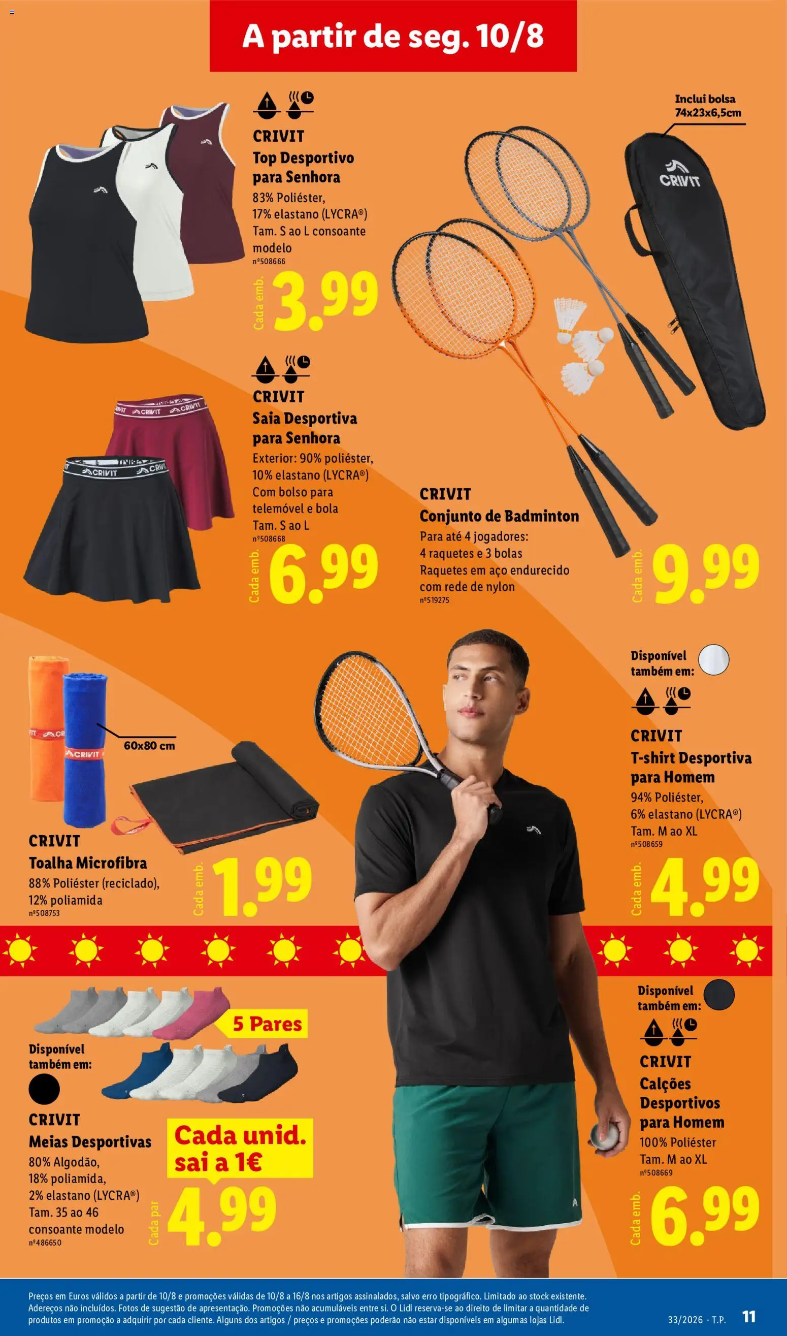 Lidl Novidades │ válido de 10/08/2026 | Página: 11 | Produtos: Bolsa, Top, Telemóvel, Meias