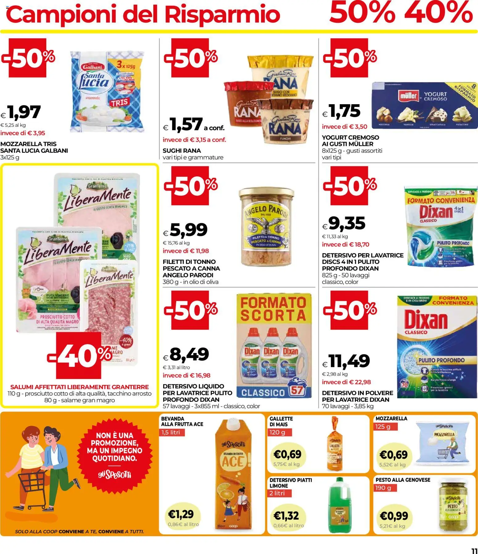 Volantino COOP del 30/07/2026 | Pagina: 11 | Prodotti: Prosciutto Cotto, Limone, Lavatrice, Gallette