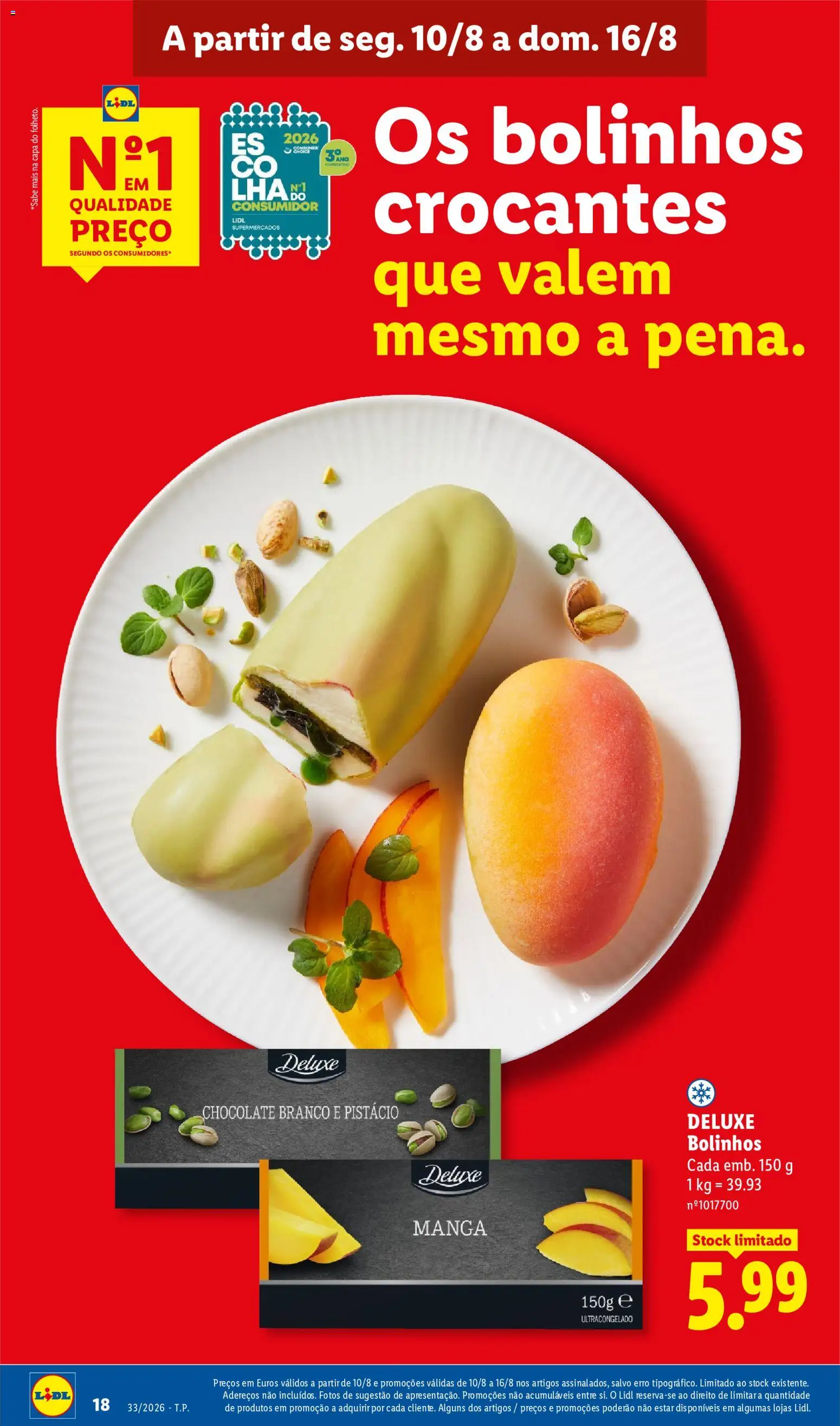 Lidl folheto │ válido de 10/08/2026 | Página: 18 | Produtos: Manga, Chocolate branco, Chocolate