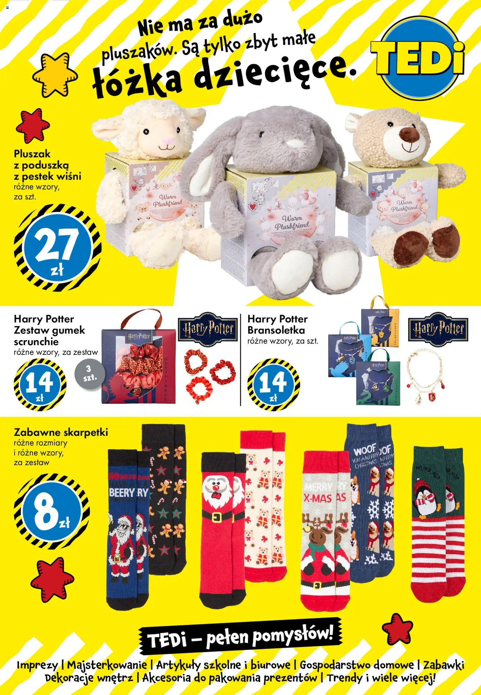 TEDi gazetka od 23.10.2026 | Strona: 24 | Produkty: Zabawki, Bransoletka, Skarpetki, Artykuły szkolne
