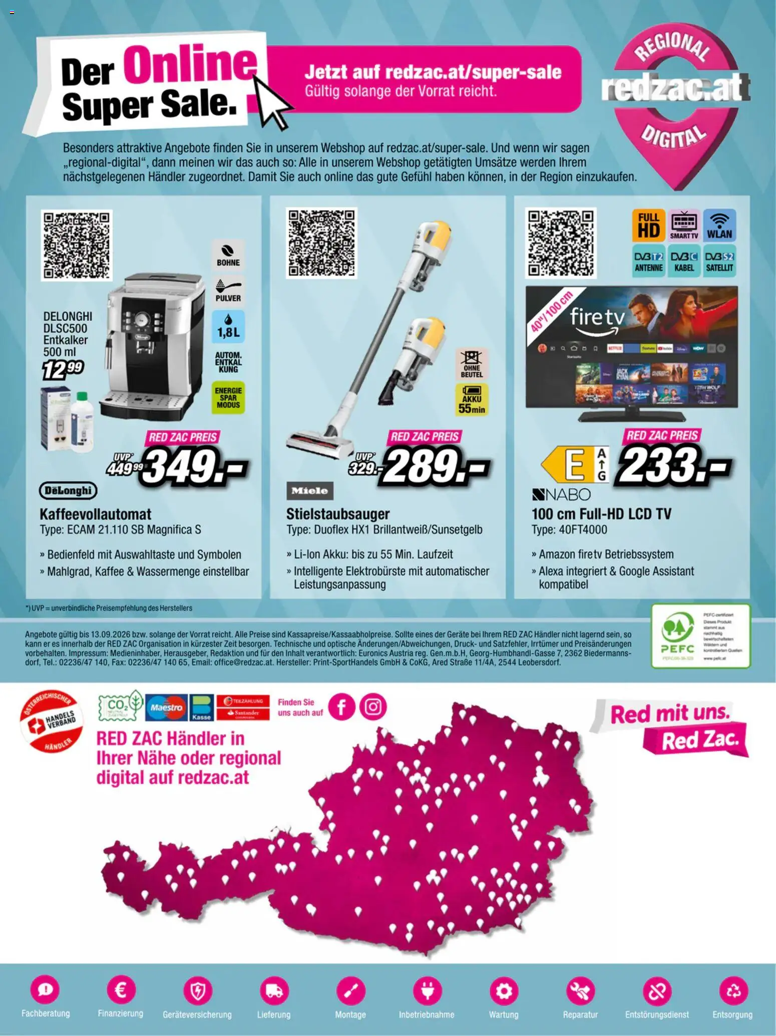 RED ZAC Flugblatt gültig ab 27.08.2026 | Seite: 16 | Produkte: TV, Kabel, Bohne, Kaffee