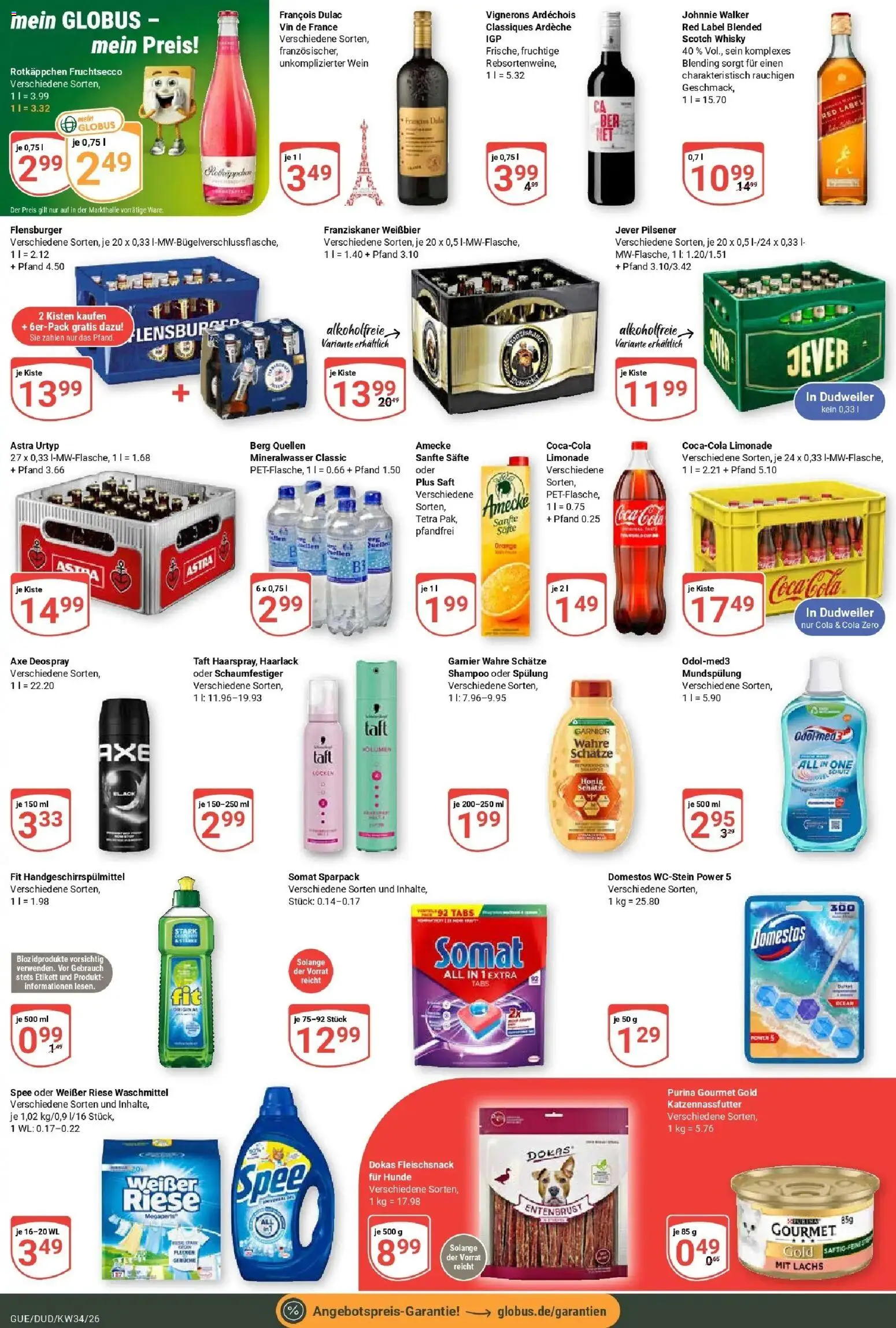 Globus Prospekt Saarbrücken-Güdingen (ab 17.08.2026) » Angebote online | Seite: 8 | Produkte: Astra, Limonade, Shampoo, Lachs