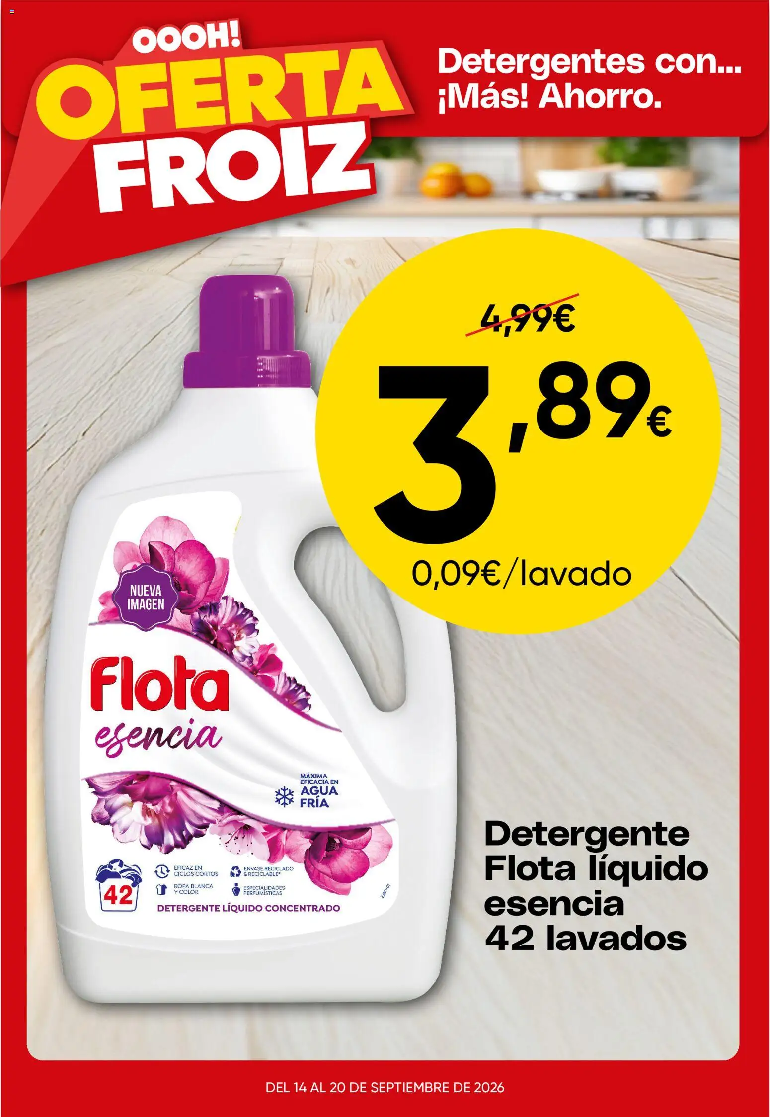 Froiz Oferta semanal │ válido desde el 14/09/2026 | Página: 4 | Productos: Detergente, Especialidades, Ropa, Detergente líquido