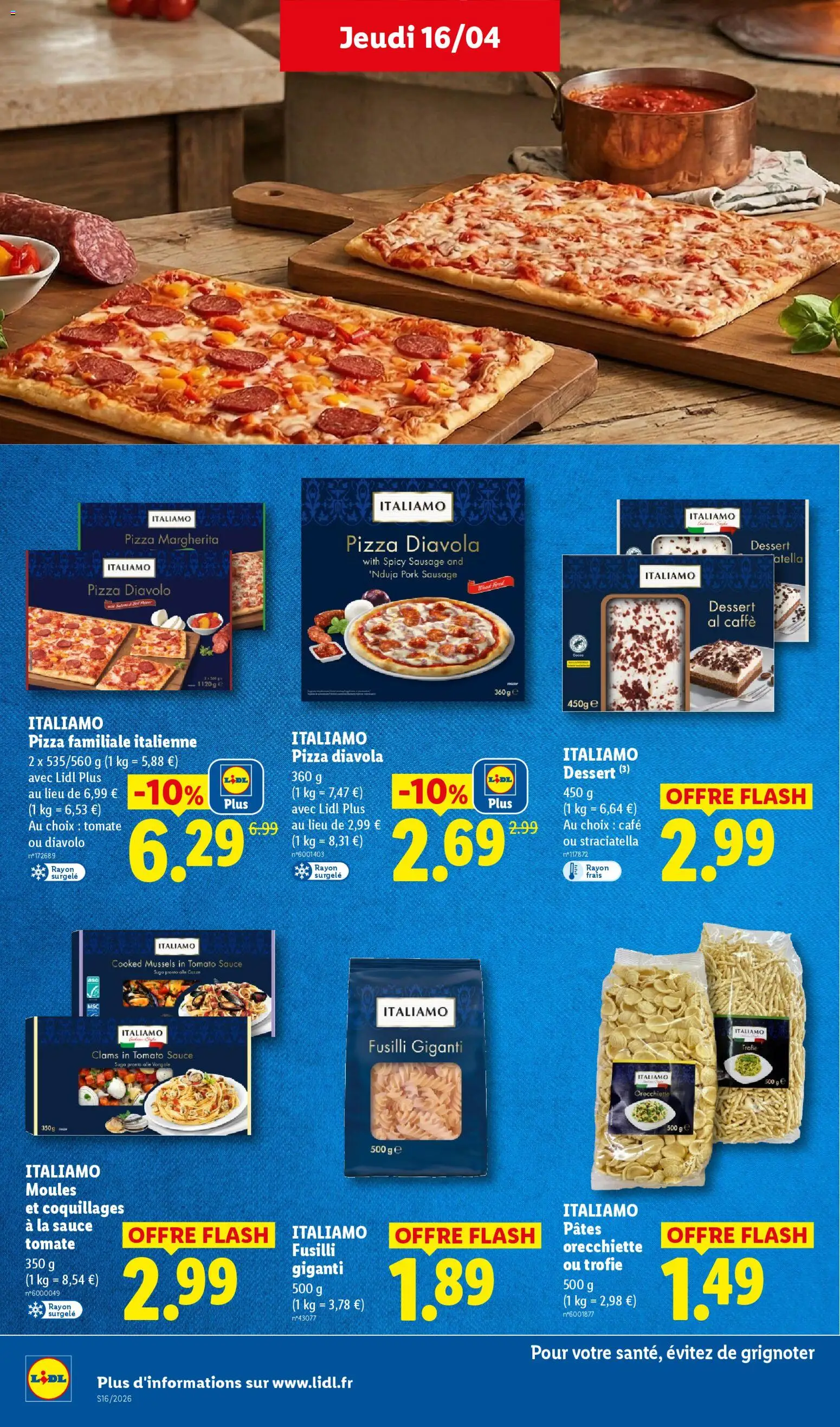 {H1} | Page: 18 | Produits: Fusilli, Café, Pizza, Pâtes