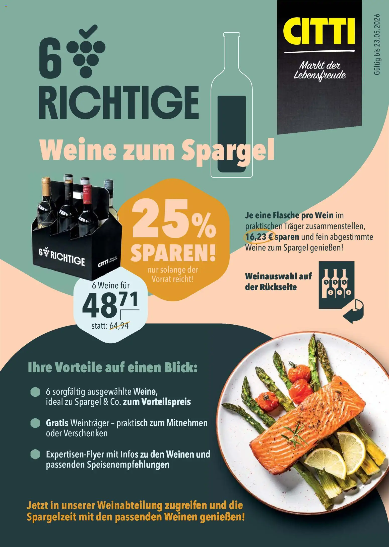 CITTI Markt Prospekt 	 – gültig ab 13.05.2026 | Seite: 27 | Produkte: Spargel, Wein