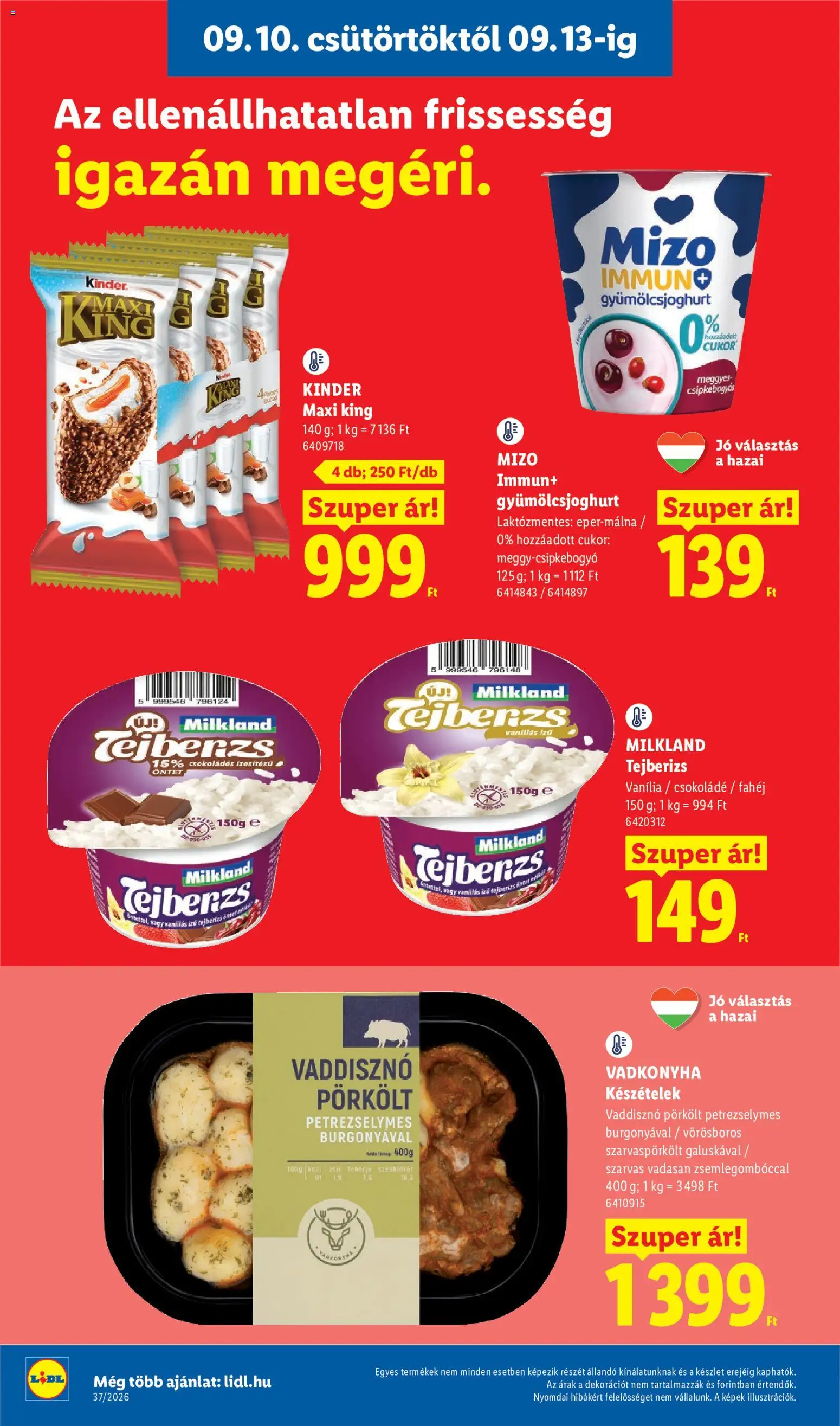 Lidl akciós ujság - amely érvényes a következő dátumtól: 2026.09.10. | Oldal: 10