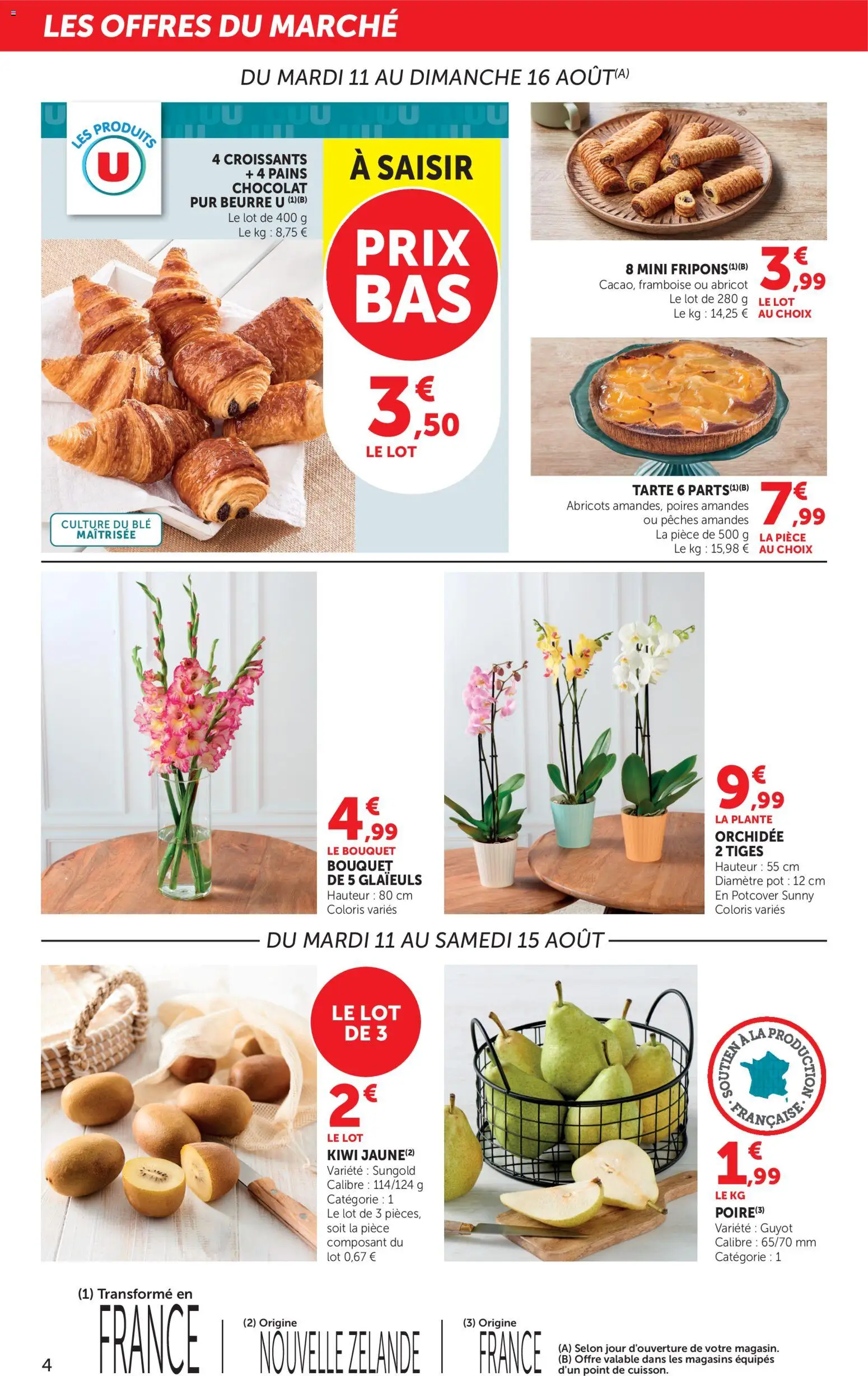 {H1} | Page: 4 | Produits: Framboise, Tarte, Abricots, Amandes