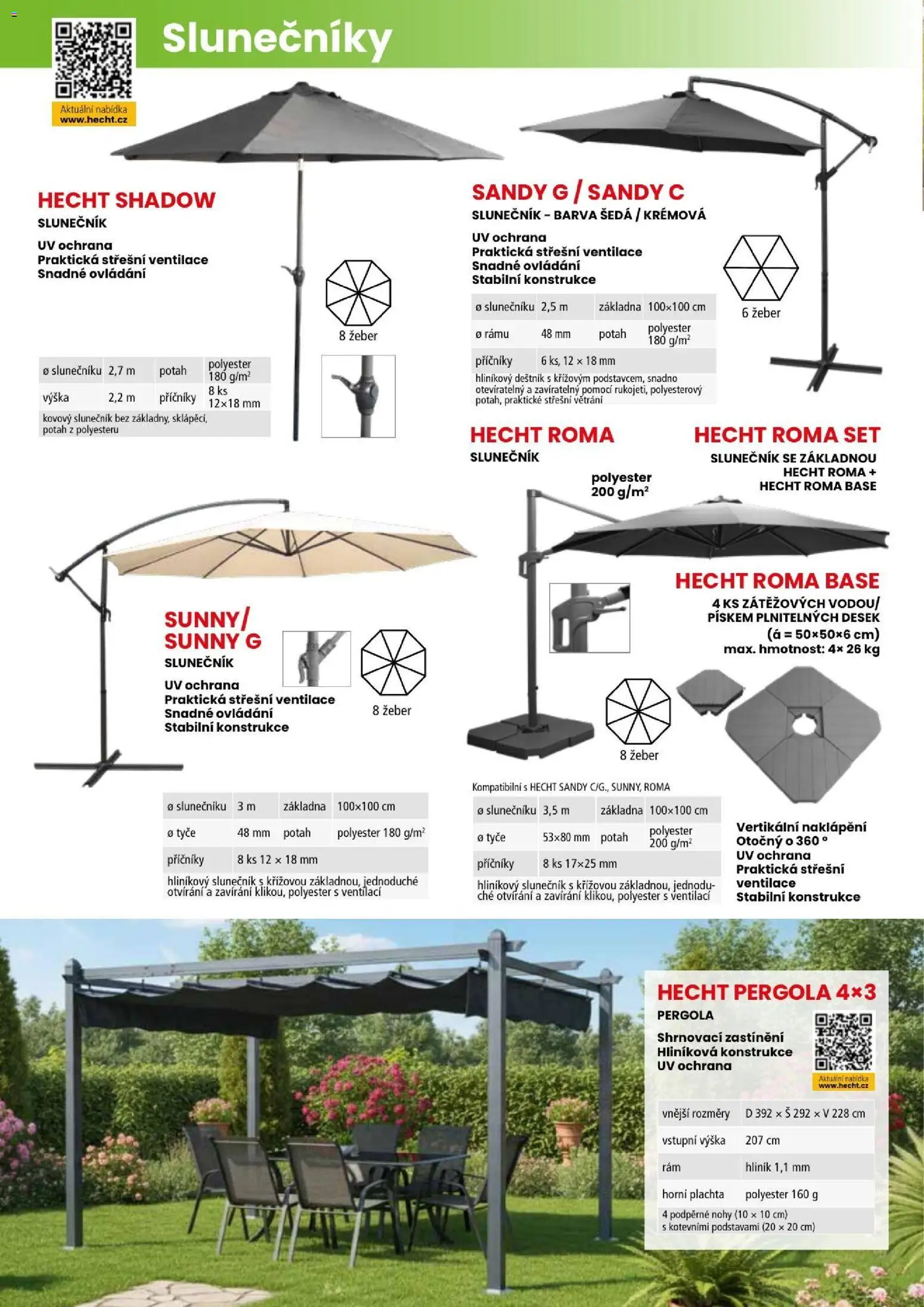 Hecht katalog - Léto - podzim 2026 od 21.08.2026 | Strana: 132 | Produkty: Hecht, Deštník, Slunečník, Plachta