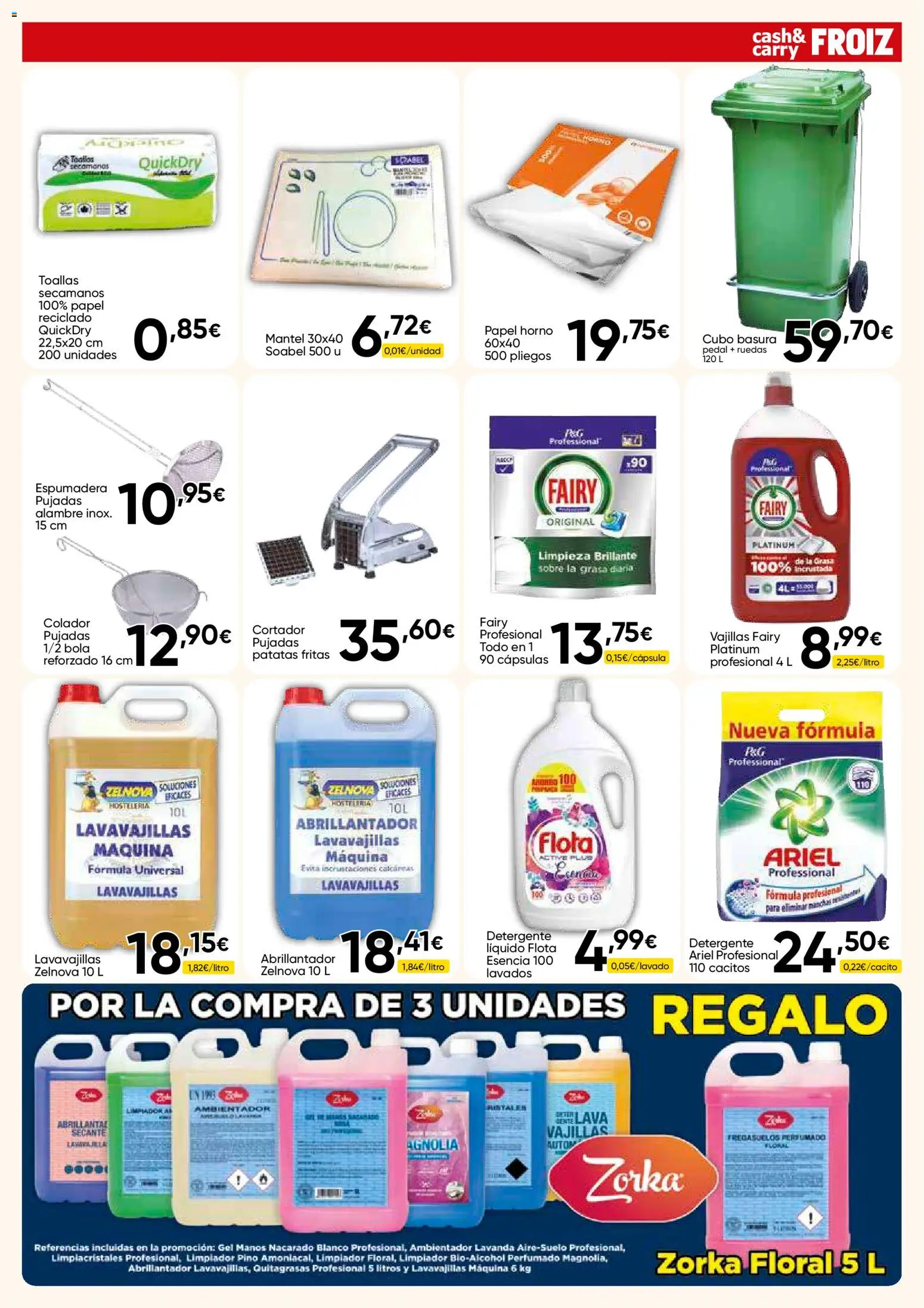 Froiz - Folleto Cash │ válido desde el 07/07/2026 | Página: 13 | Productos: Mantel, Detergente, Horno, Lavavajillas