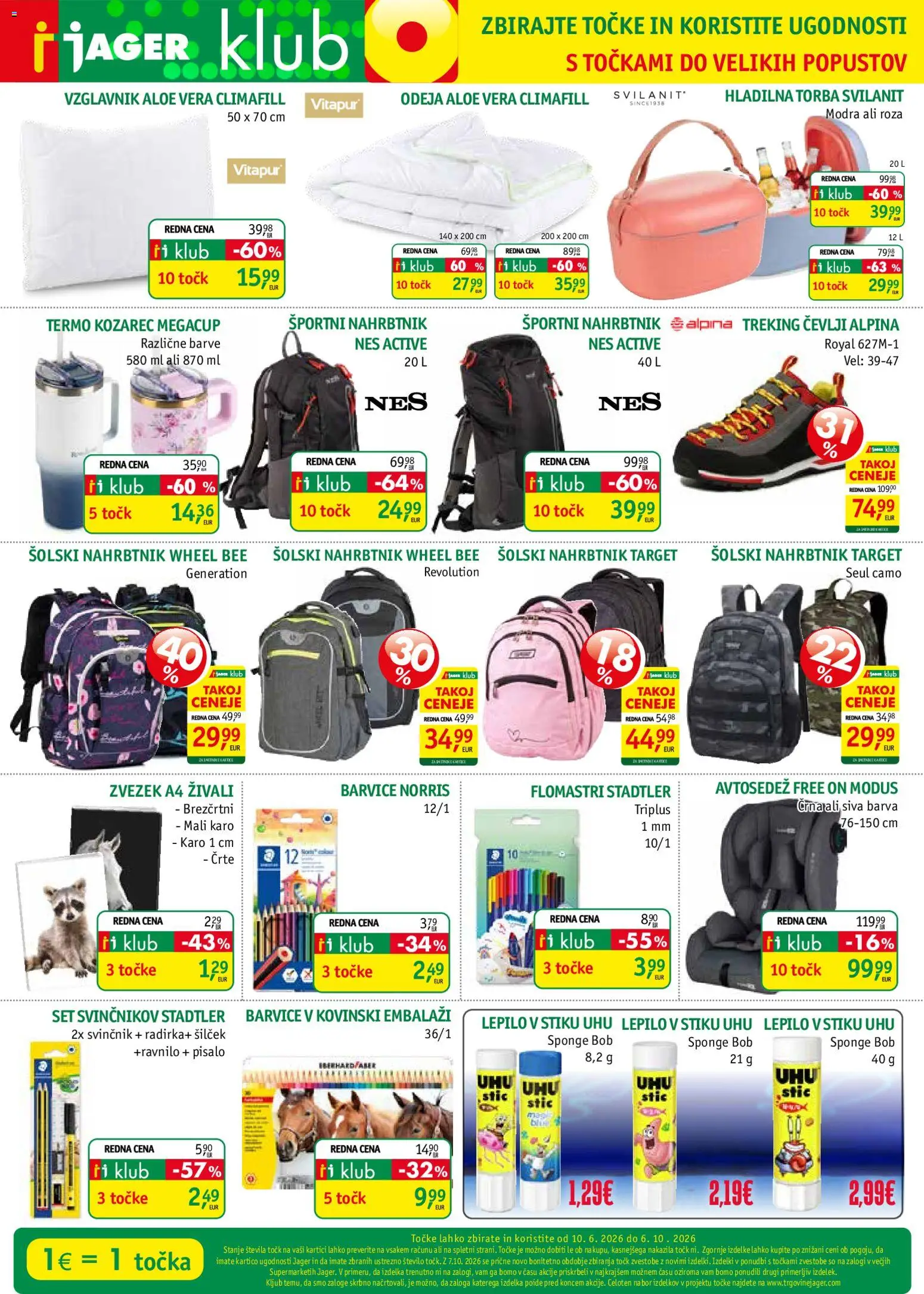Novi Jager katalog ponudbe – veljaven od 02.09.2026 | Stran: 3 | Izdelki: Barvice, Kozarec, Lepilo, Nahrbtnik