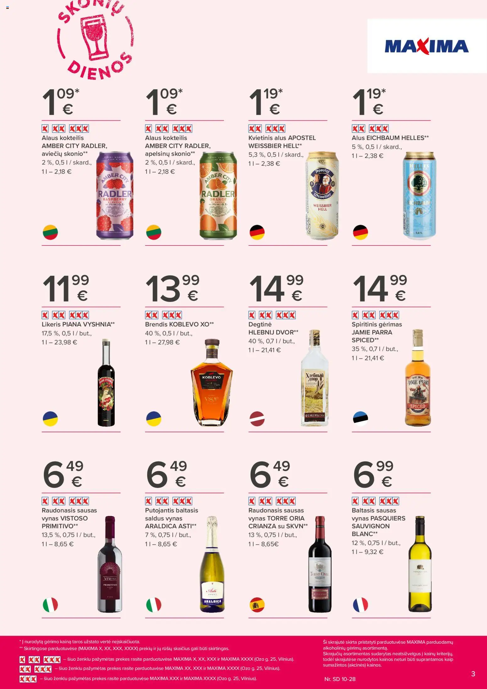MAXIMA akcijos nuo 2026.10.15 | Puslapis: 3 | Prekių: Degtinė, Vynas, Alus