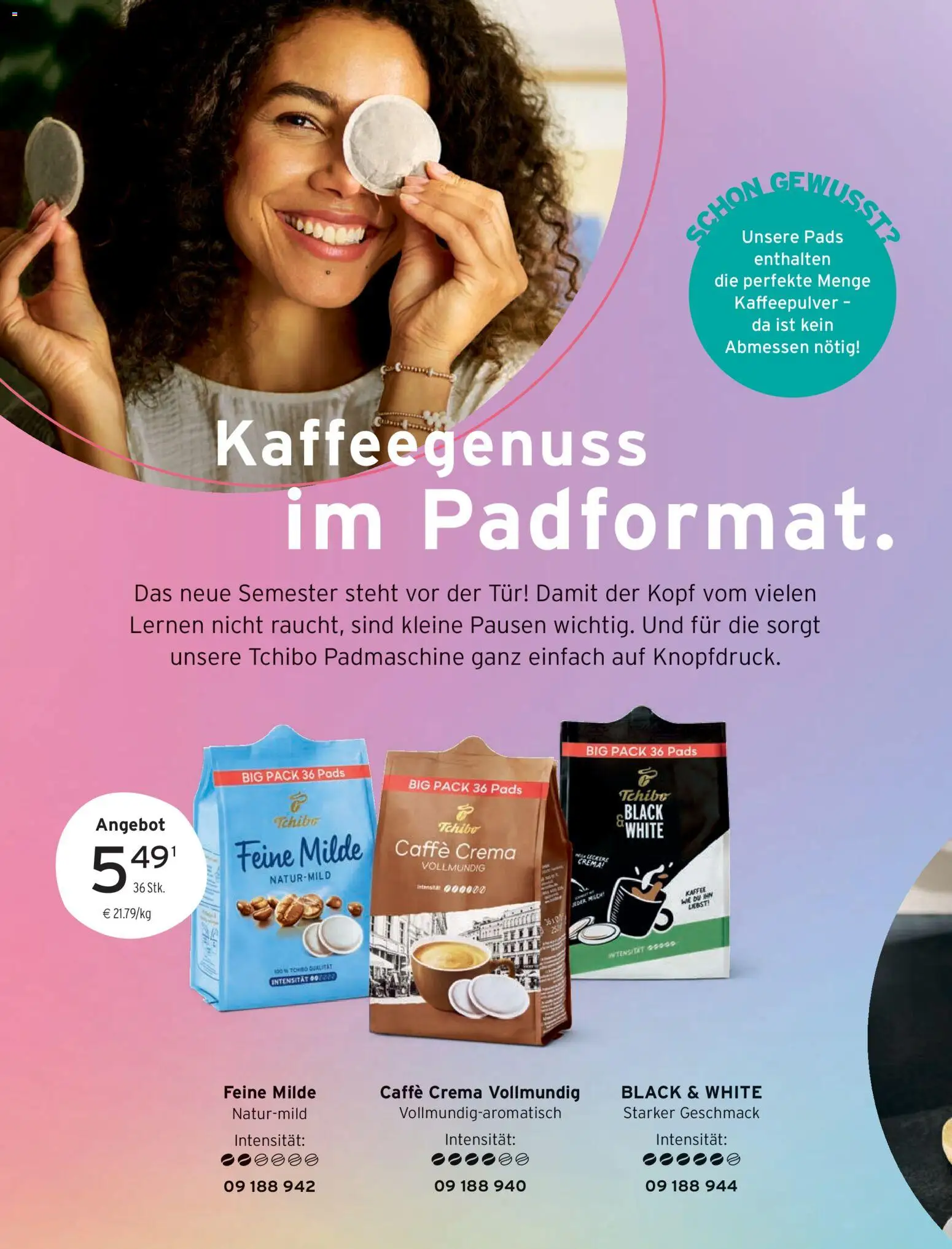 Angebote Tchibo – gültig ab 01.09.2026 | Seite: 180 | Produkte: Milch, Kaffee, Tür