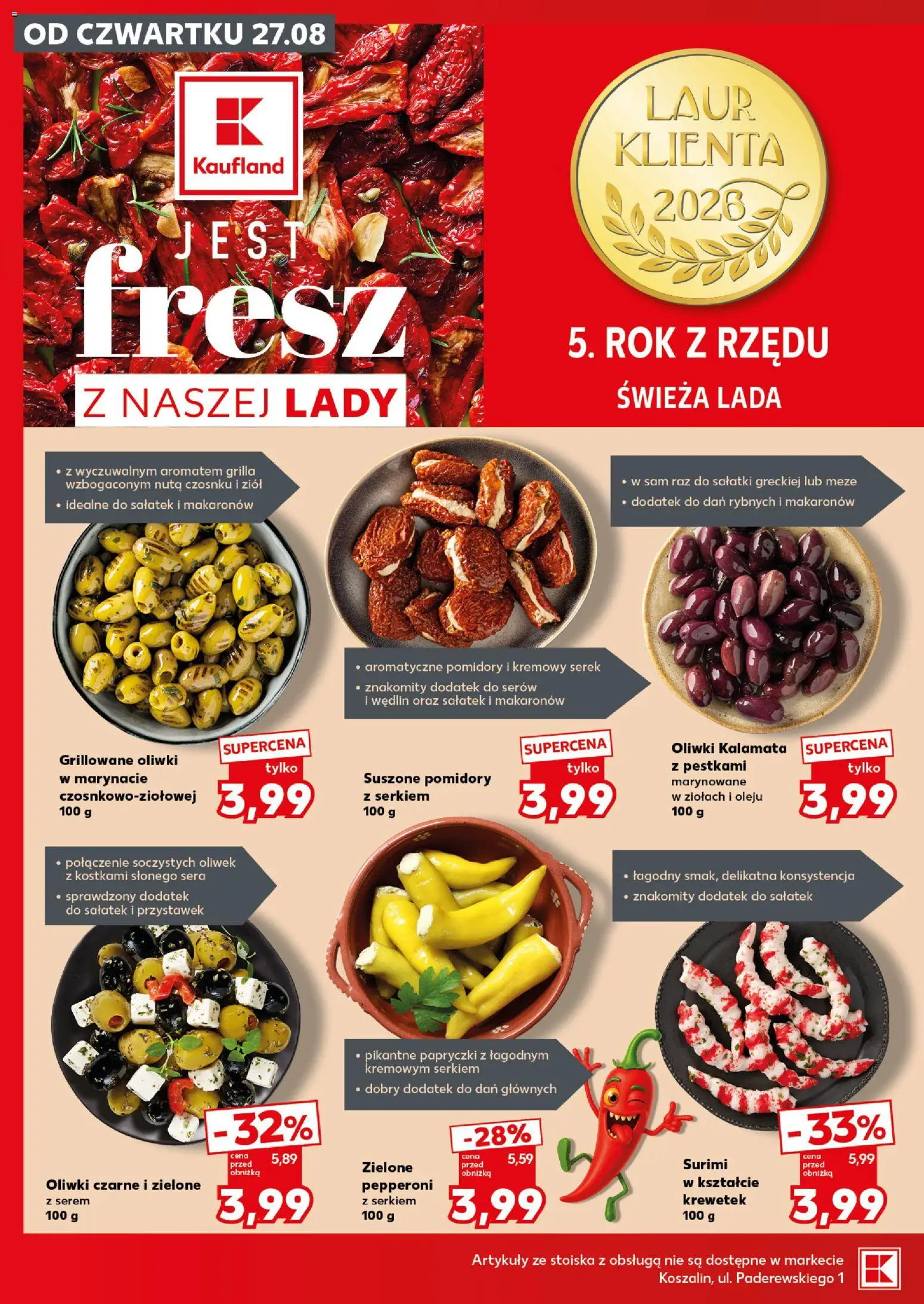Kaufland Polsko leták - Mocny start od 31.08.2026 | Strana: 20 | Produkty: Surimi