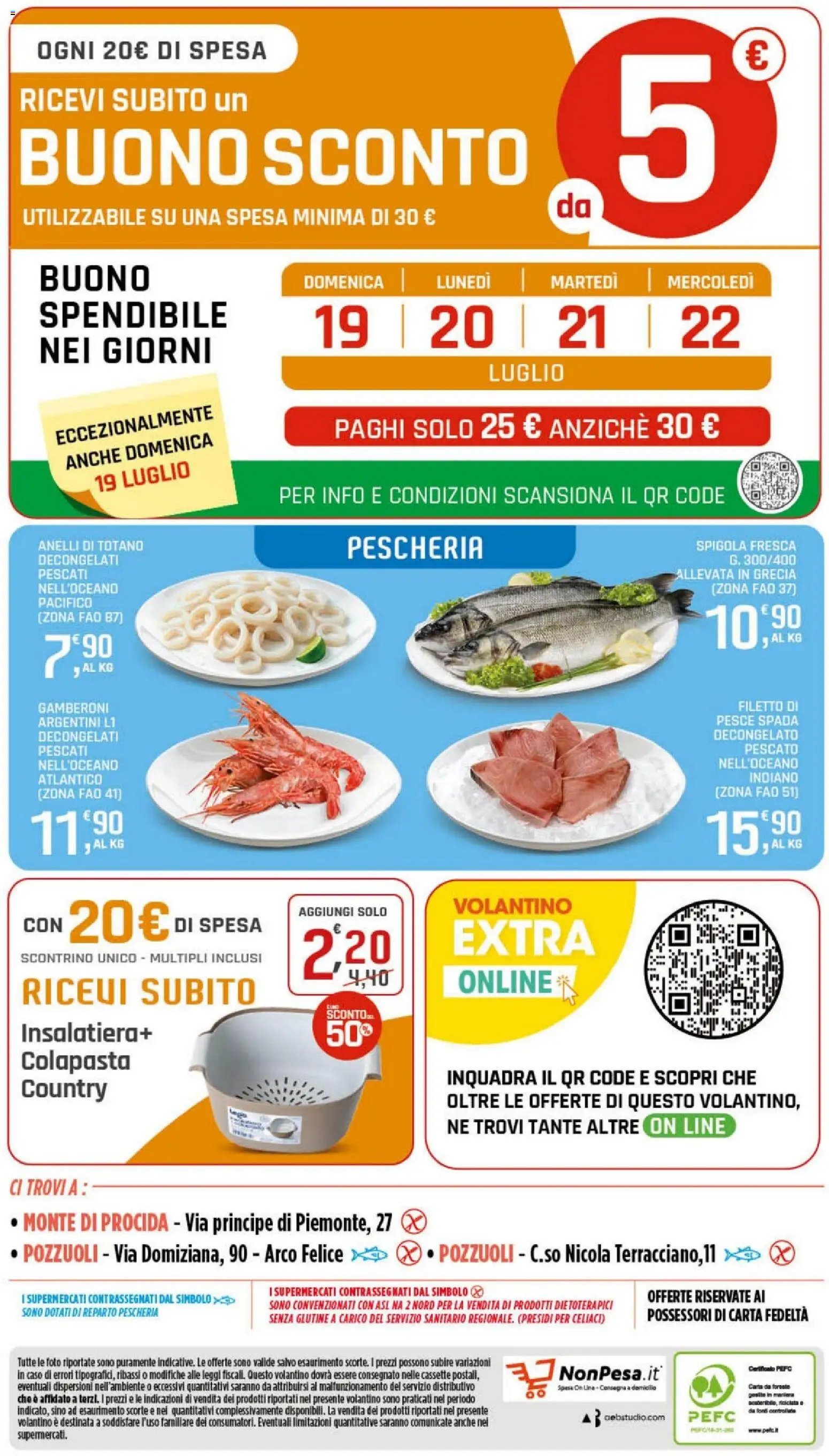 Volantino DOK del 09/07/2026 | Pagina: 20 | Prodotti: Pesce, Gamberoni, Totano, Pesce spada
