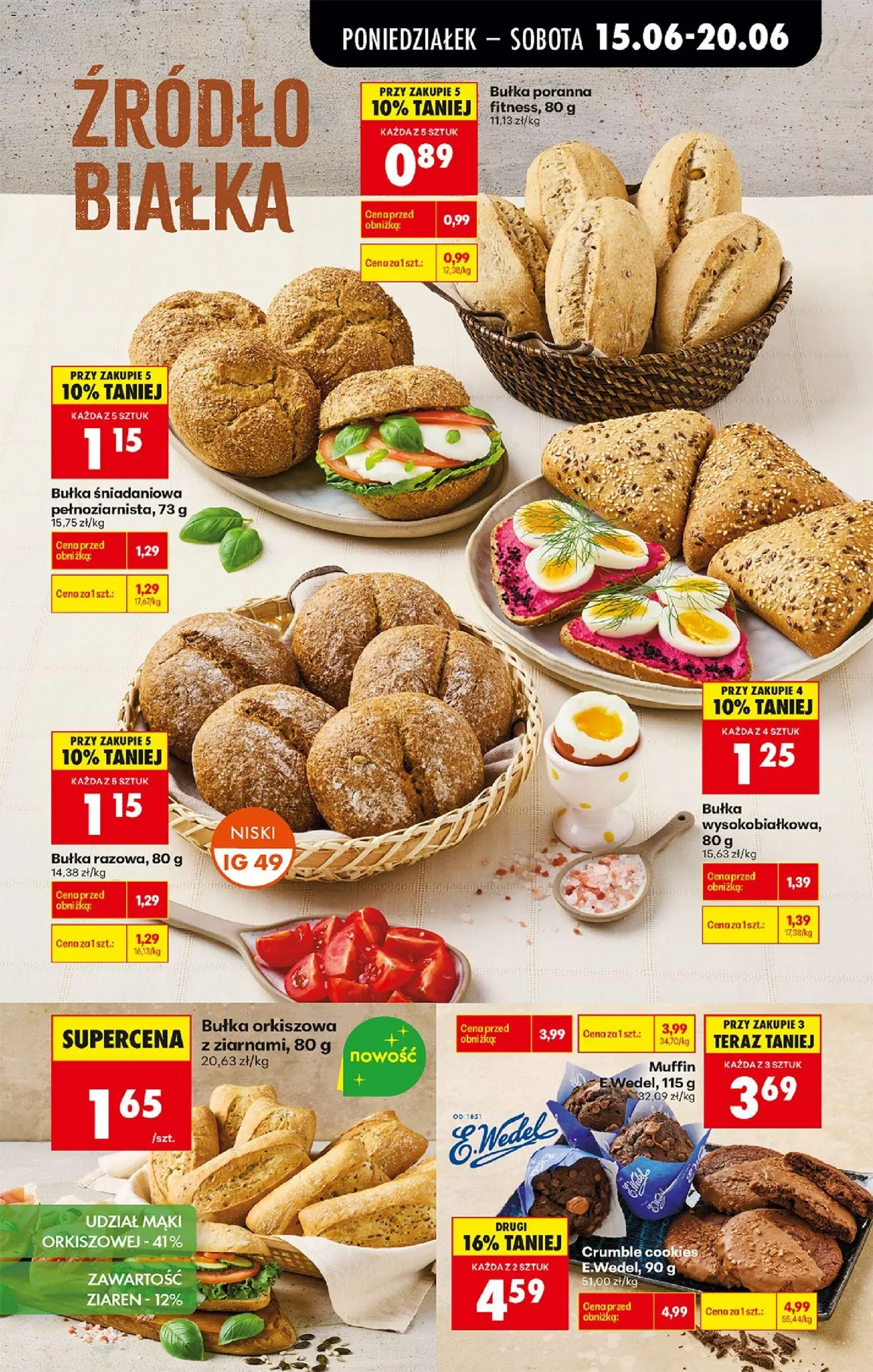 Biedronka gazetka od poniedziałku od 15.06.2026 | Strona: 41 | Produkty: Bułka