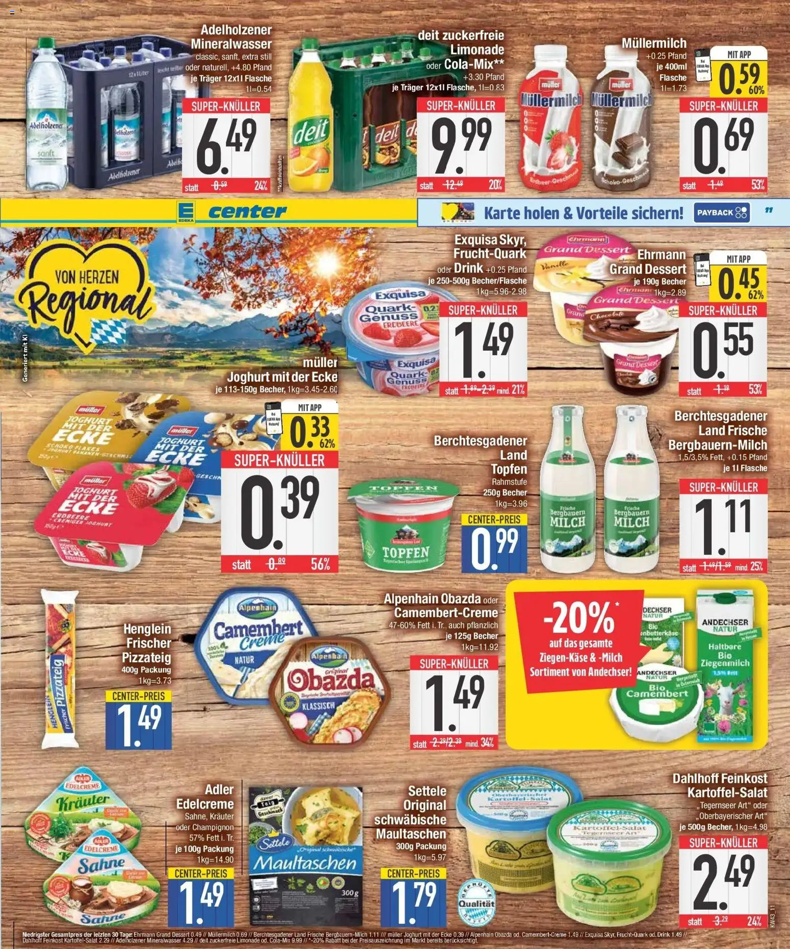 E center Prospekt Donauwörth (ab 19.10.2026) zum Blättern | Seite: 11 | Produkte: Quark, Joghurt, Exquisa, Vanille