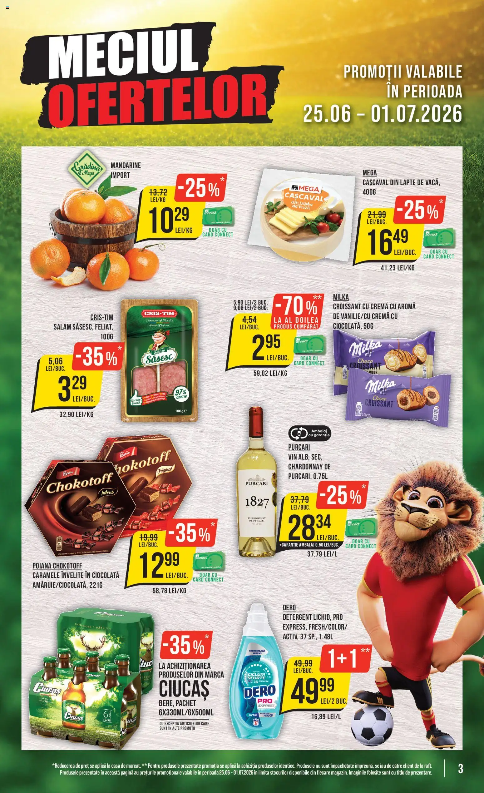 Noul catalog Mega Image – valabil de la 25.06.2026 | Pagină: 3 | Produse: Cremă, Vin, Detergent, Caramele